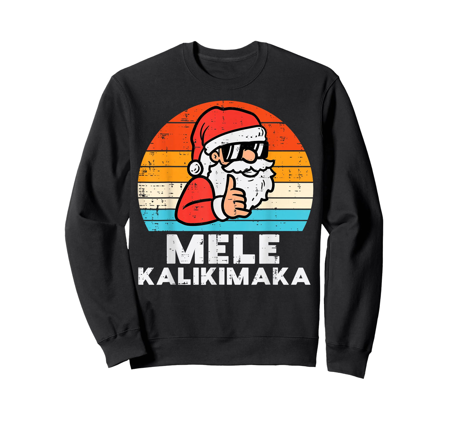 Santa Mele Kalikimaka Hawaiian Christmas Xmas Men Women Kids T-Shirt