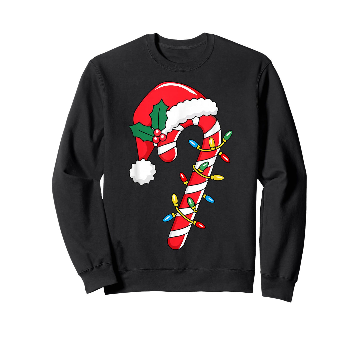Christmas Candy Cane Santa Xmas Kids Toddler Youth Women Men T-Shirt