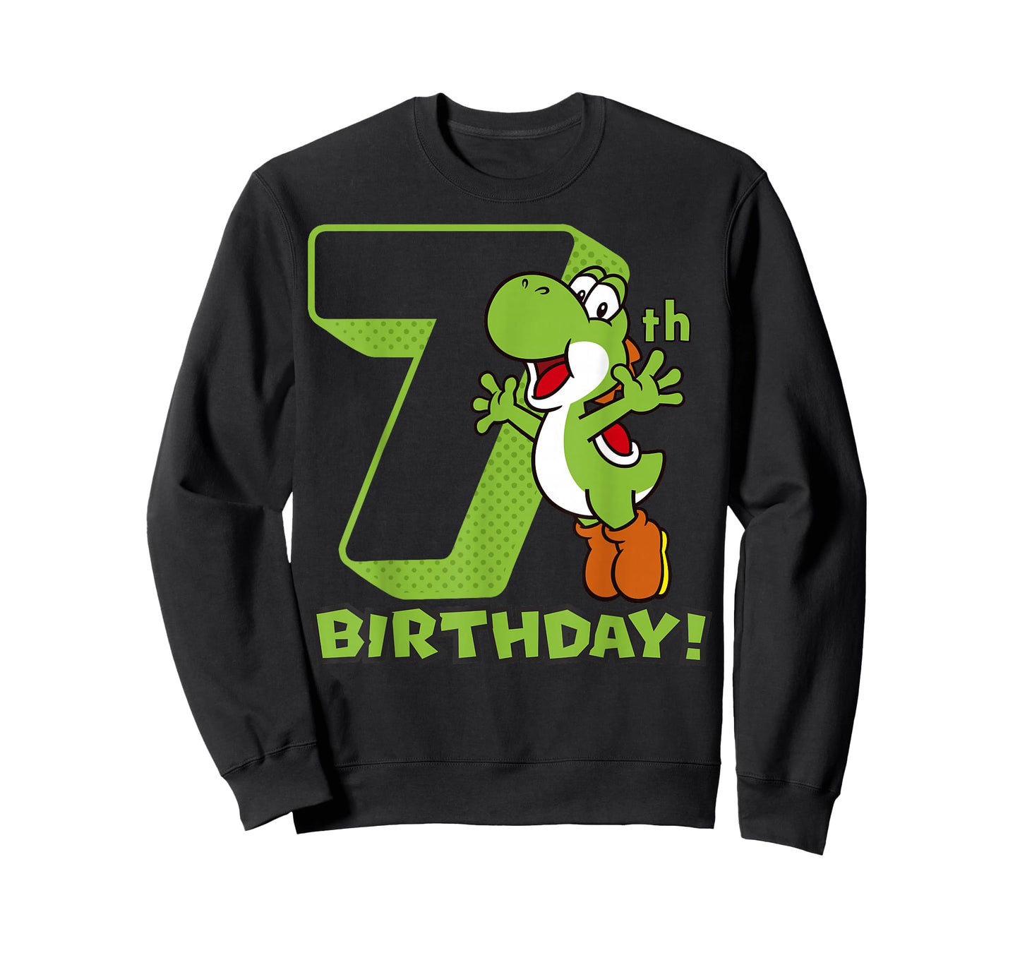 Super Mario Yoshi 7th Birthday Action Portrait T-Shirt