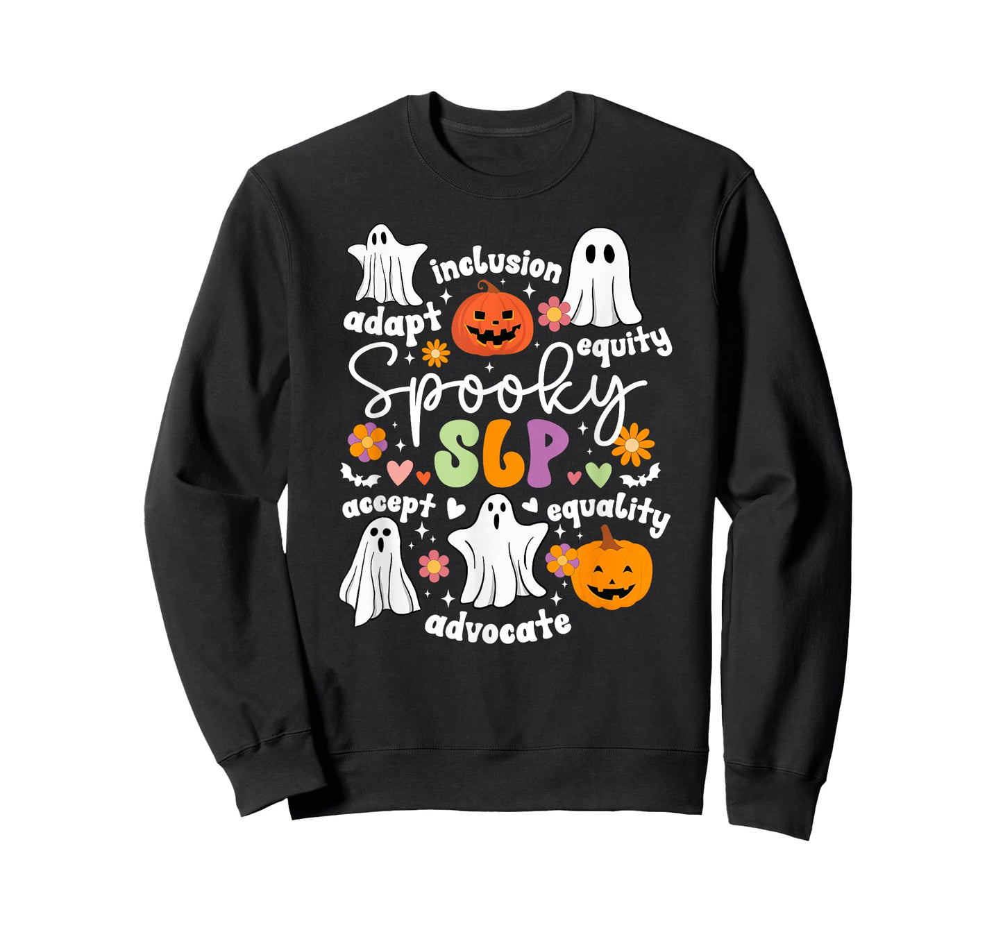 Spooky SLP Halloween Speech Language Pathologist Groovy T-Shirt