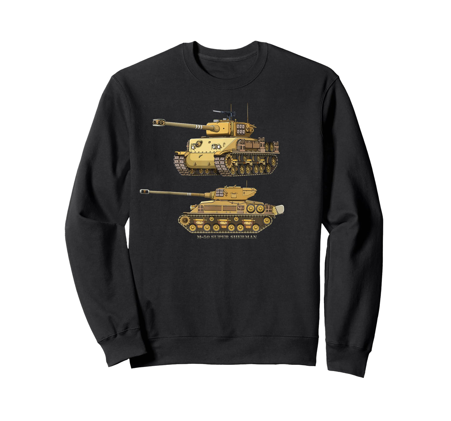 M51 Super Sherman Isherman Israel Tank Diagram T-Shirt