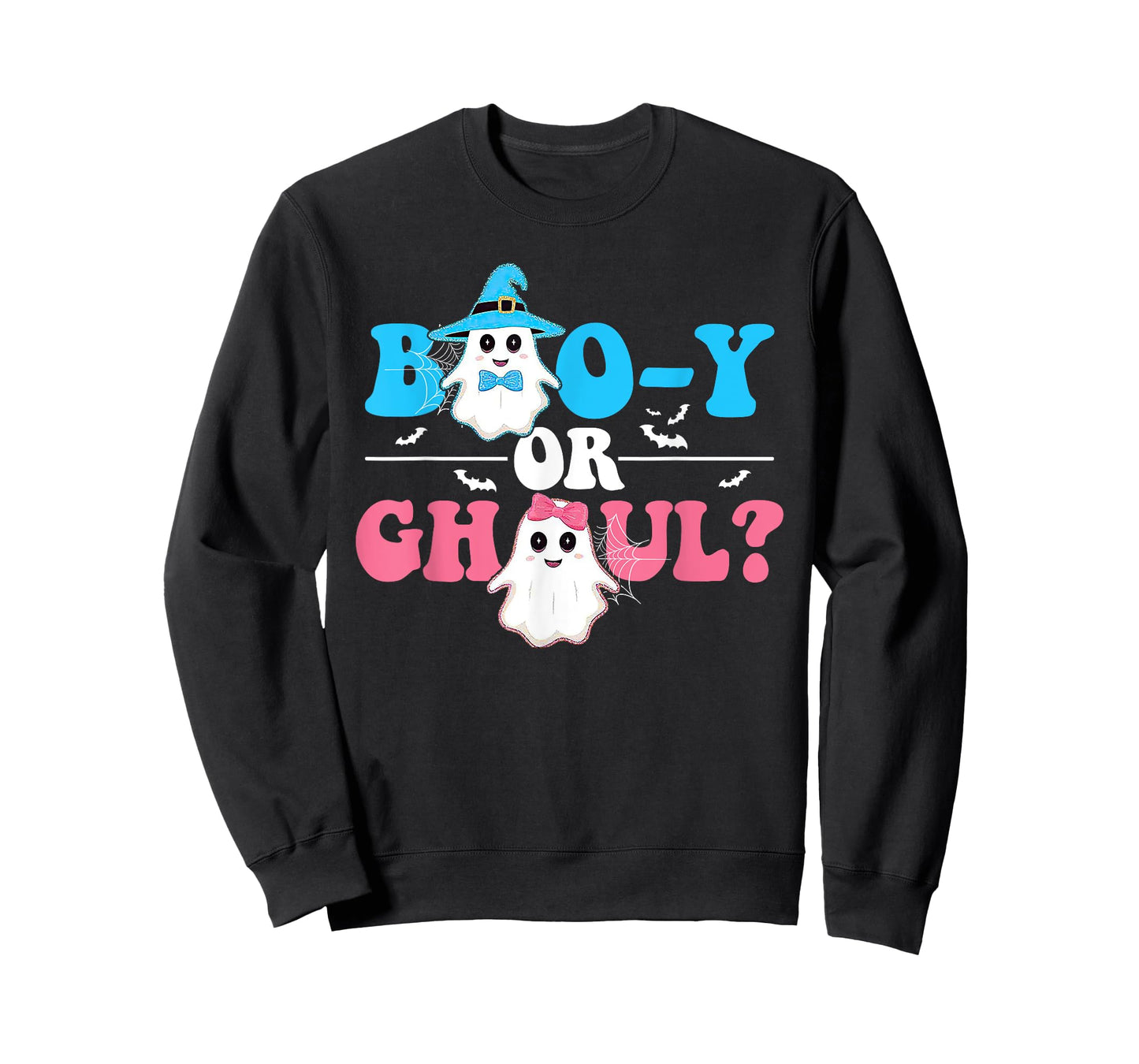 Boo-y or Ghoul Gender Reveal Cute Groovy Boy Girl Ghosts T-Shirt