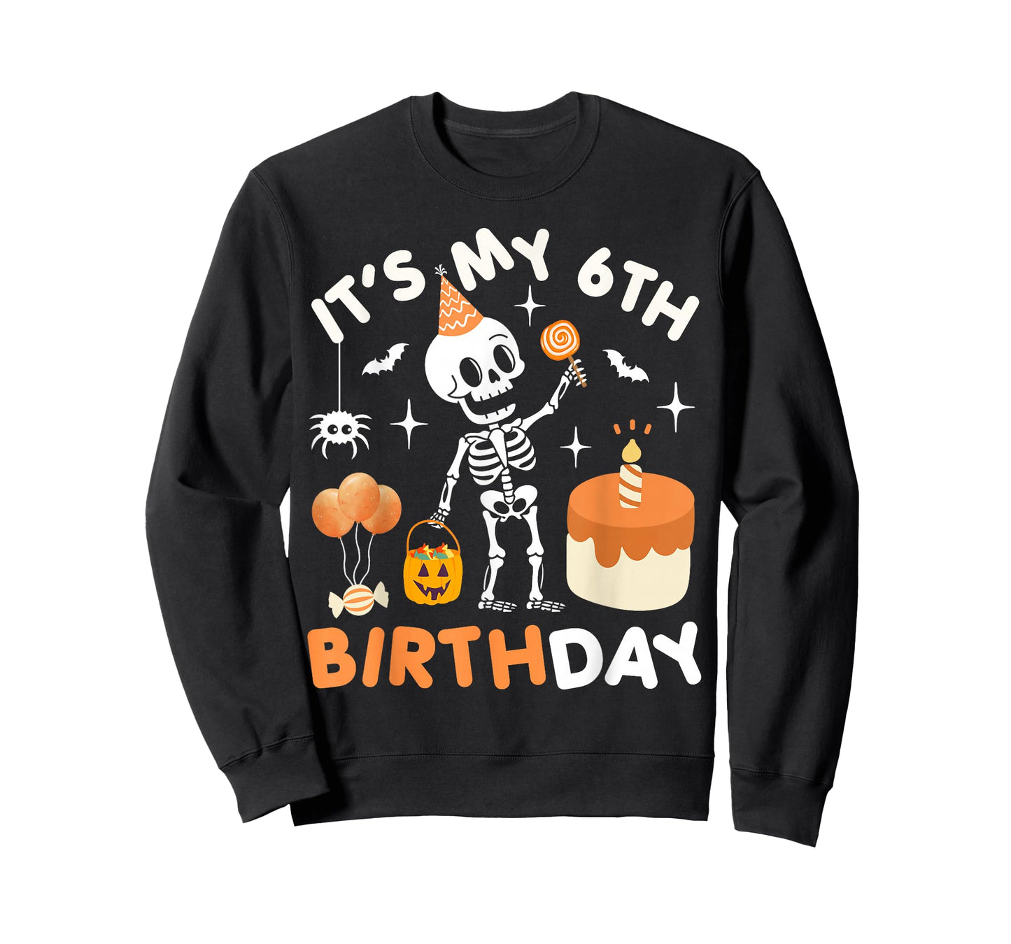 It's My 6th Birthday-Funny Halloween Skeleton Birthday 6 Boy T-Shirt