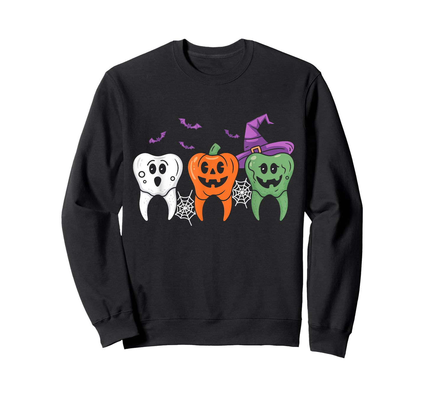 Teeth Ghost Pumpkin Witch Cute Dental Halloween Dentist T-Shirt
