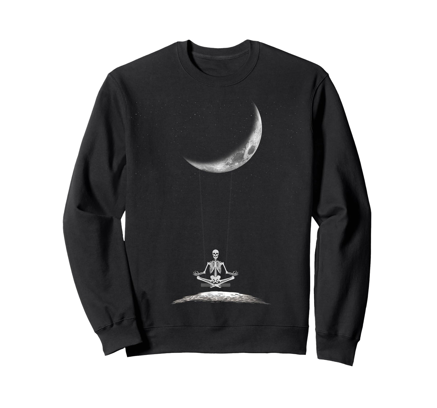 Yoga Skeleton On Moon Spooky Halloween for a Yoga Fan T-Shirt