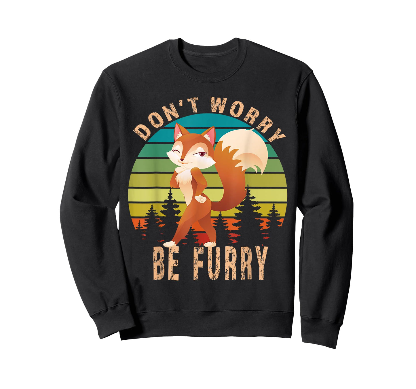 Furry Fandom Shirt Don't Worry Be Furry Shirt Sassy Fox T-Shirt