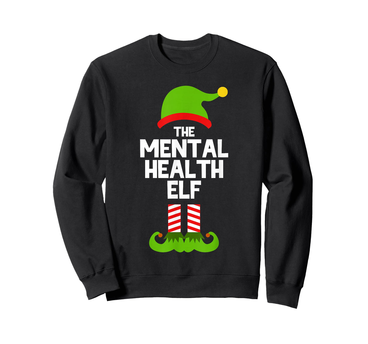 Funny I'm The Mental Health Elf Christmas Xmas T-Shirt