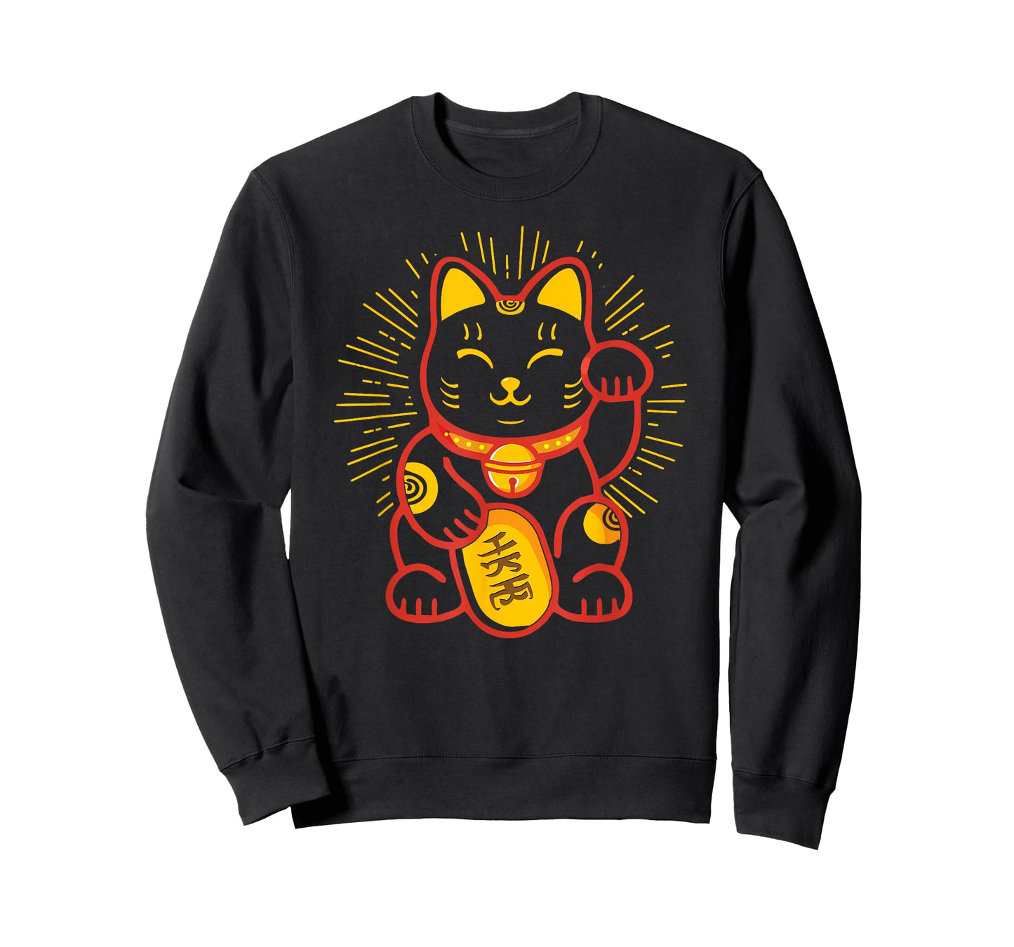 Maneki Neko Lucky Cat Japanese Money Kitten Good Luck Charm T-Shirt