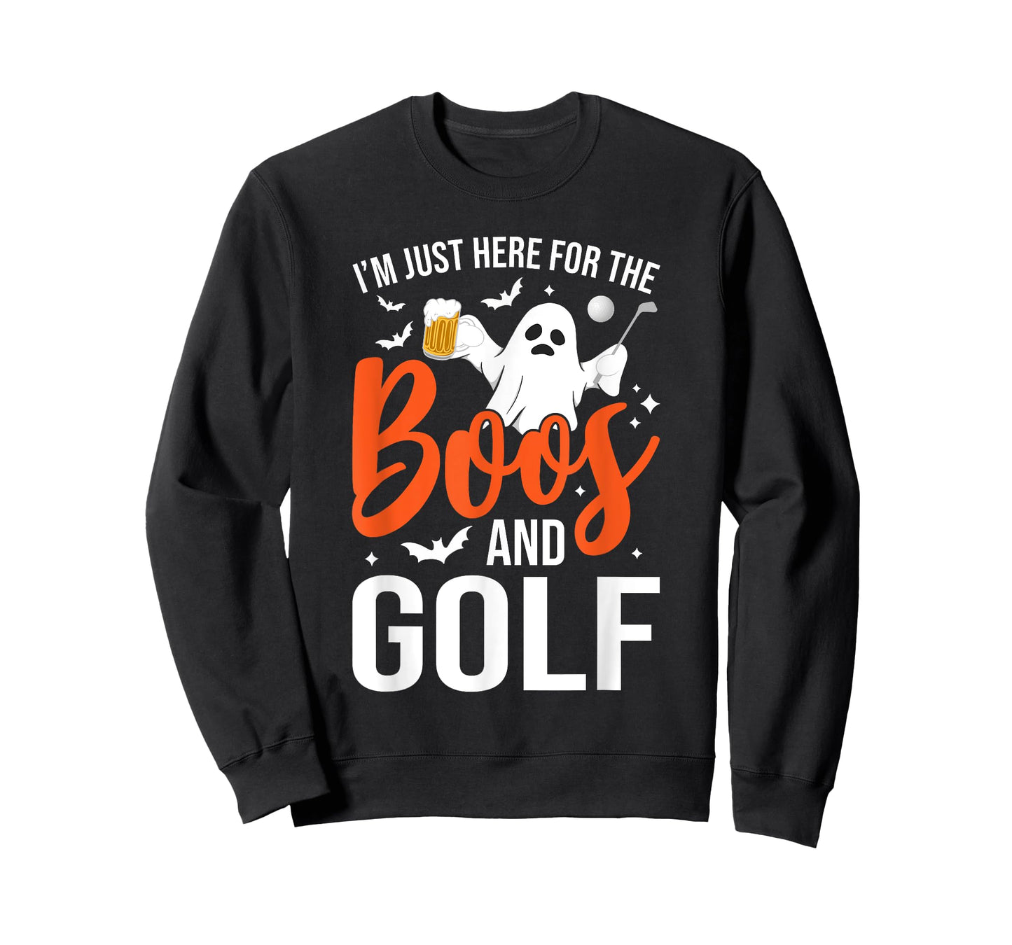 I'm Just Here For The Boos And Golf Lover Halloween Ghost T-Shirt