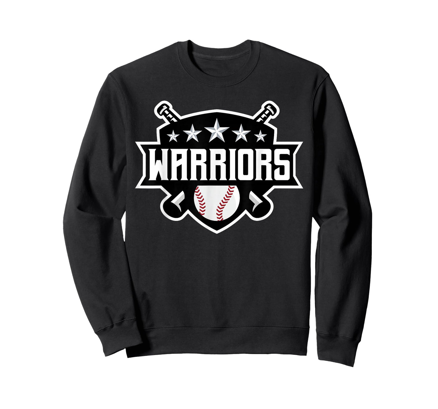 Warriors Baseball Sports Game Day Spirit Print Stars Mom Dad T-Shirt