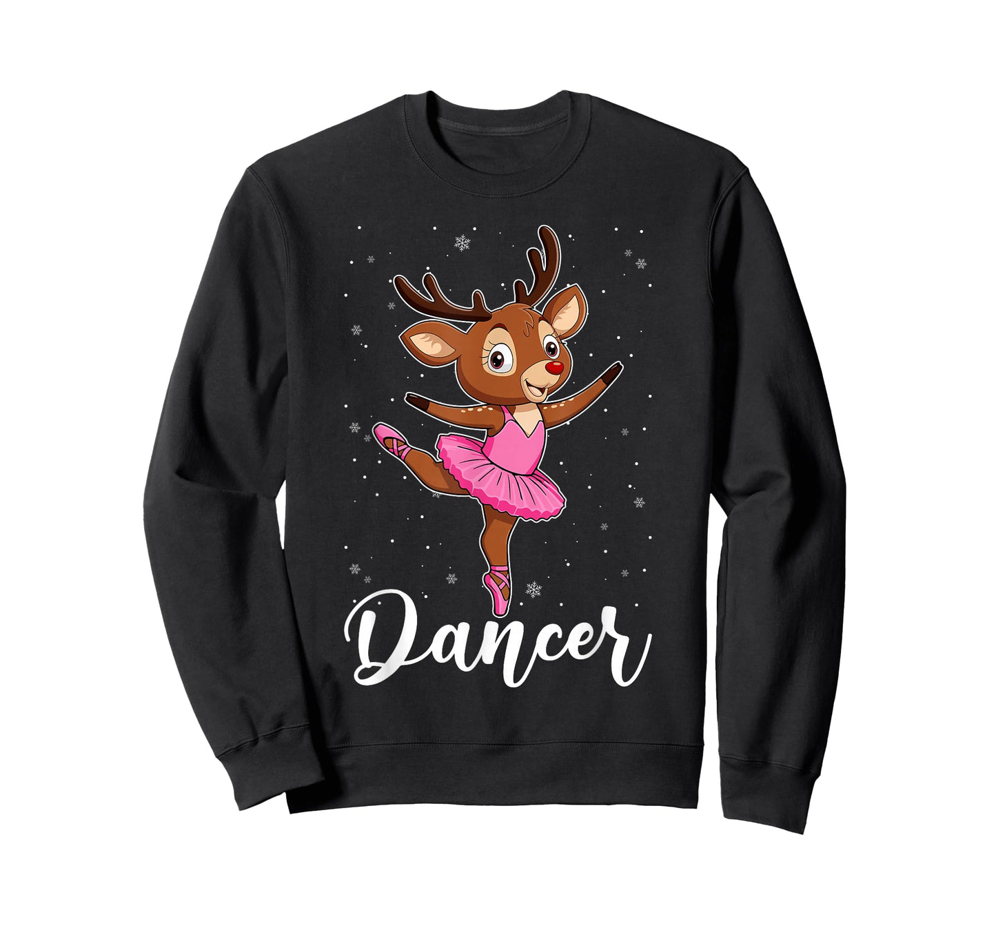 Ballet Dancer Reindeer Ballerinas Christmas PJS Women Girls T-Shirt