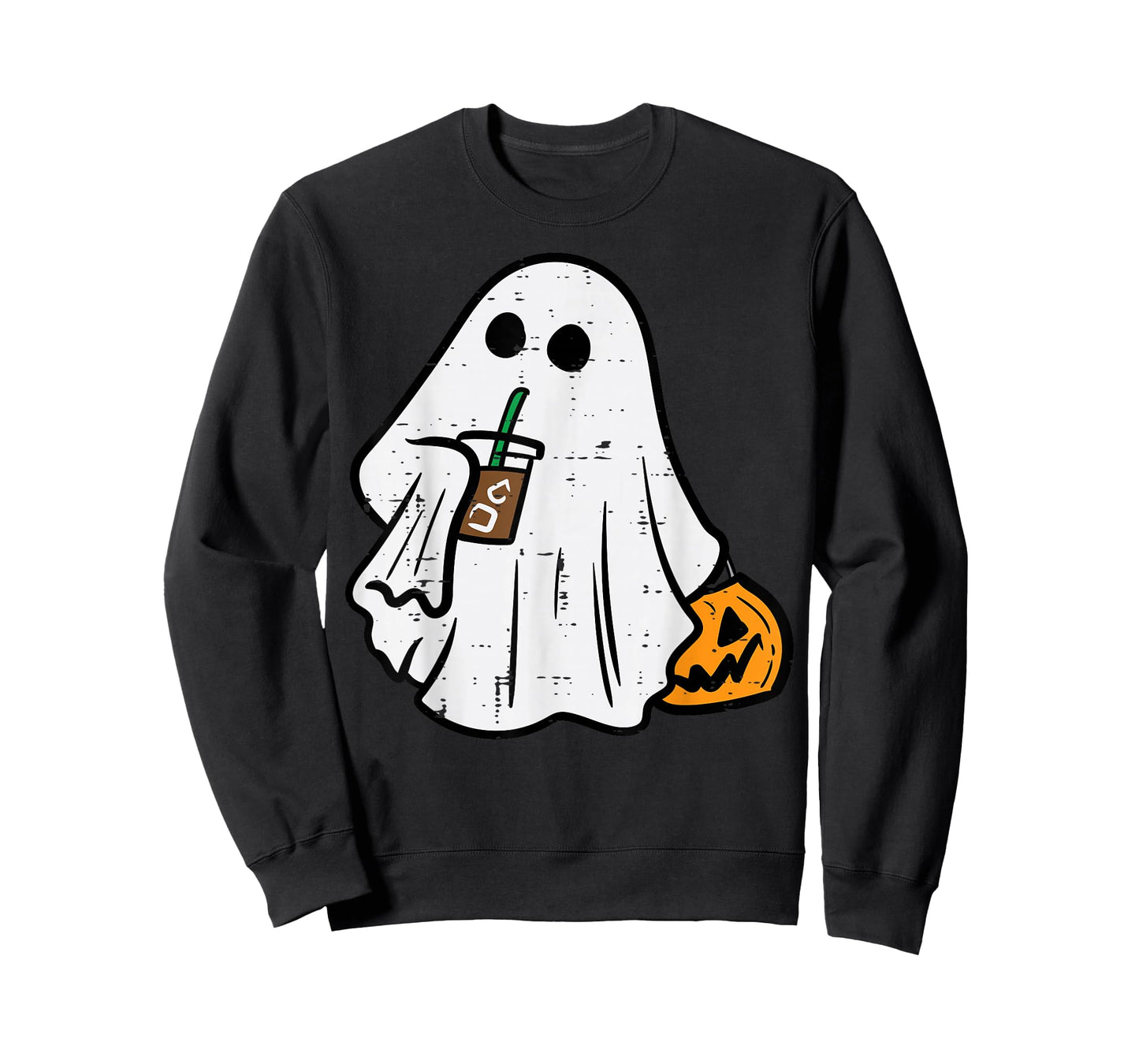 Halloween Ghost Ice Coffee Funny Costume Men Women Kid Youth T-Shirt