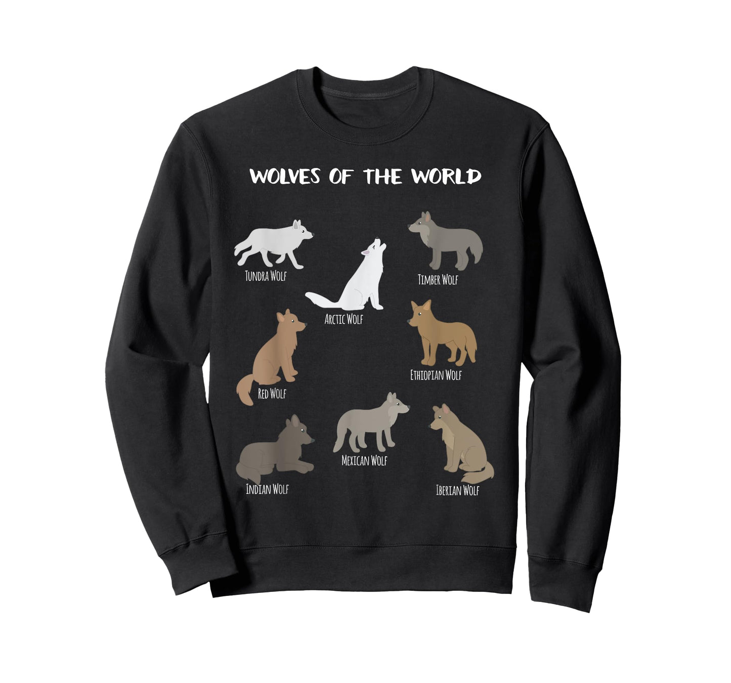 Wolves Of The World Educational Wolf Gift T-Shirt T-Shirt
