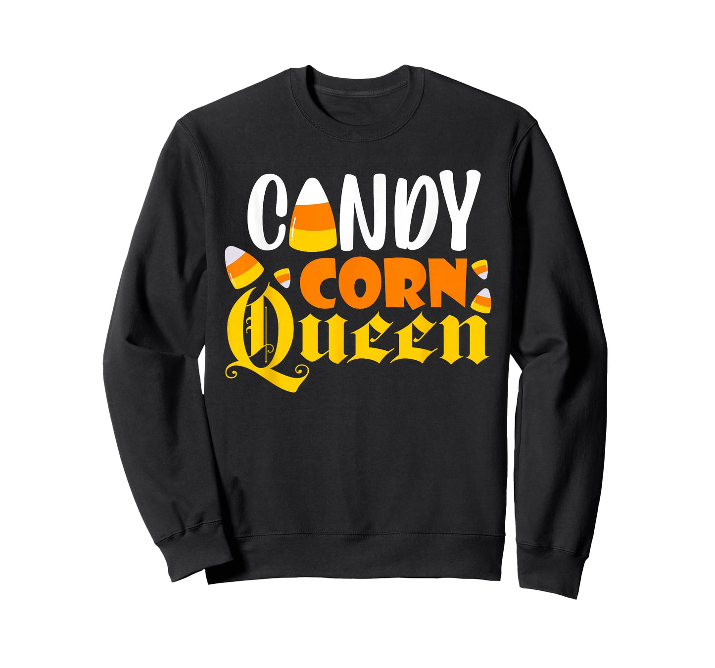 Candy Corn Queen Costume Halloween Cute Kawaii Crown Girls T-Shirt