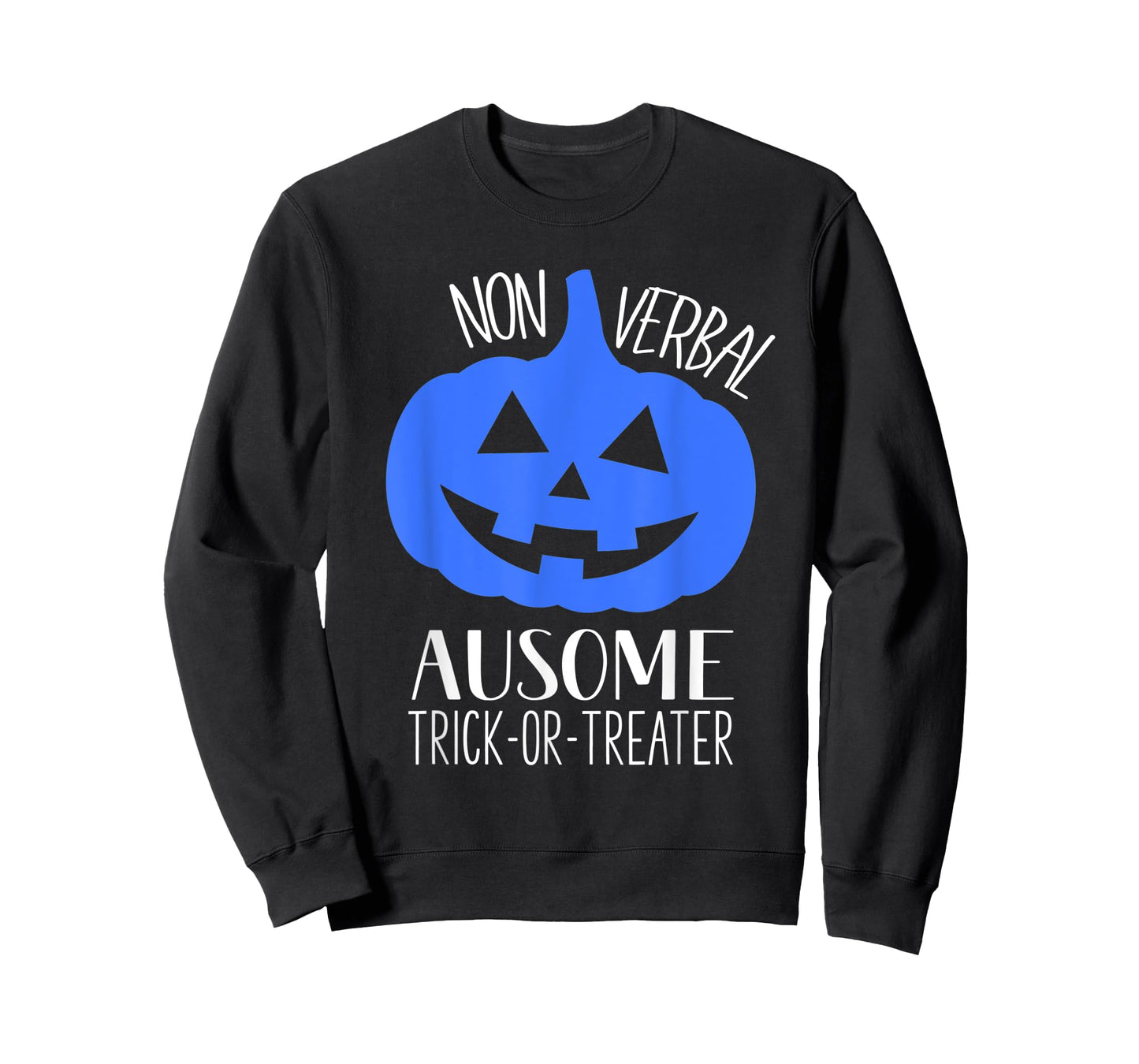 Trick or Treat Non-Verbal Halloween Pumpkin Autism Awareness T-Shirt