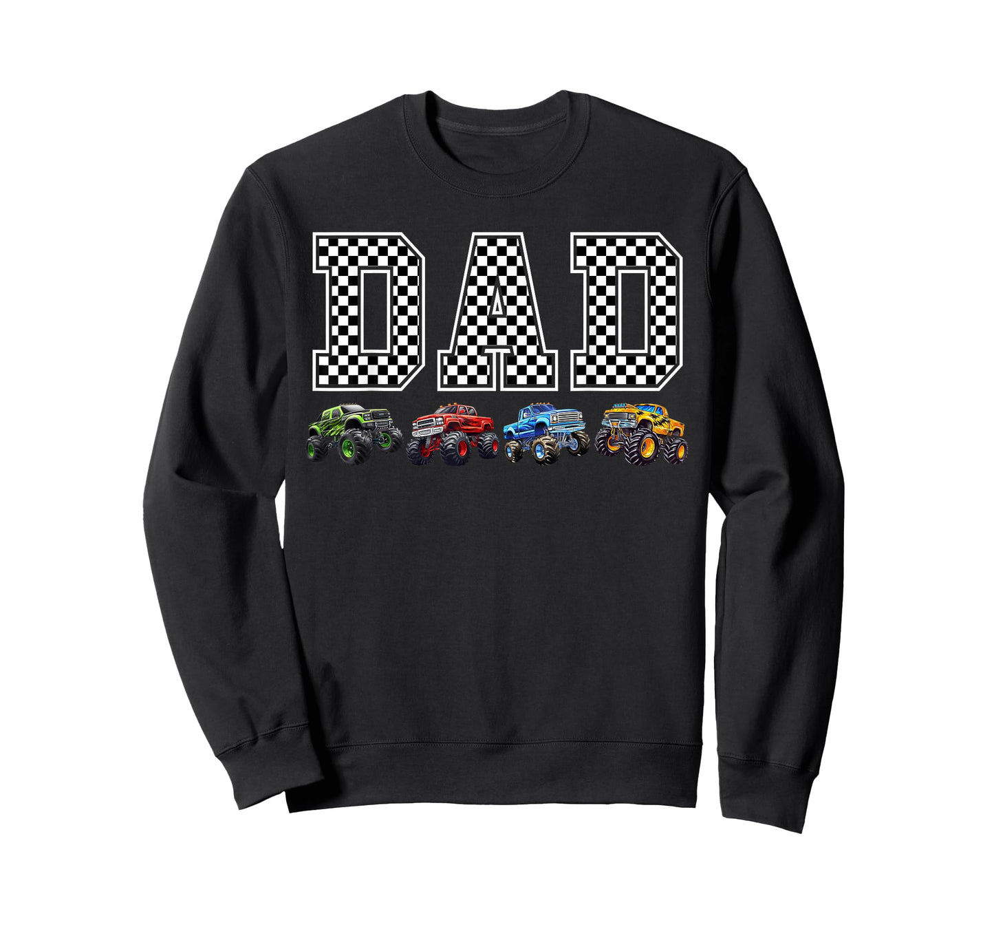 Dad Family Crew Monster Truck Lover Birthday Matching T-Shirt