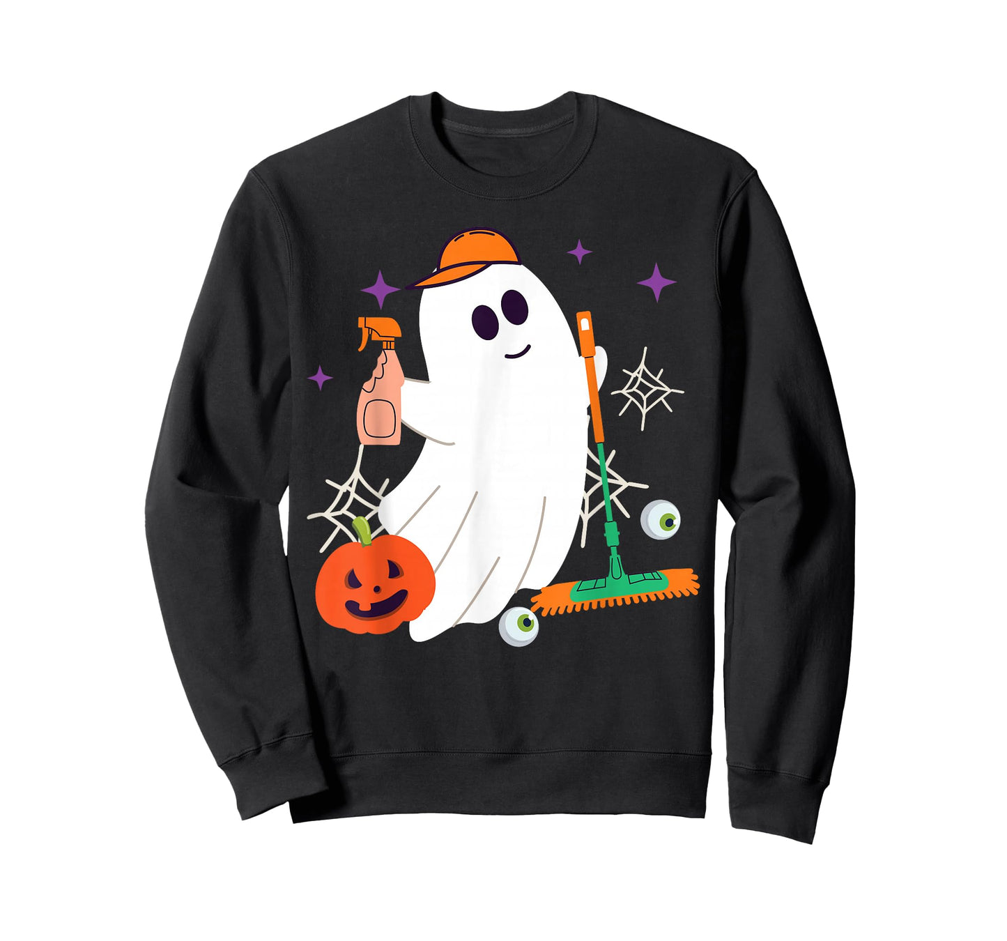 School Custodian Janitor Ghost Halloween T-Shirt