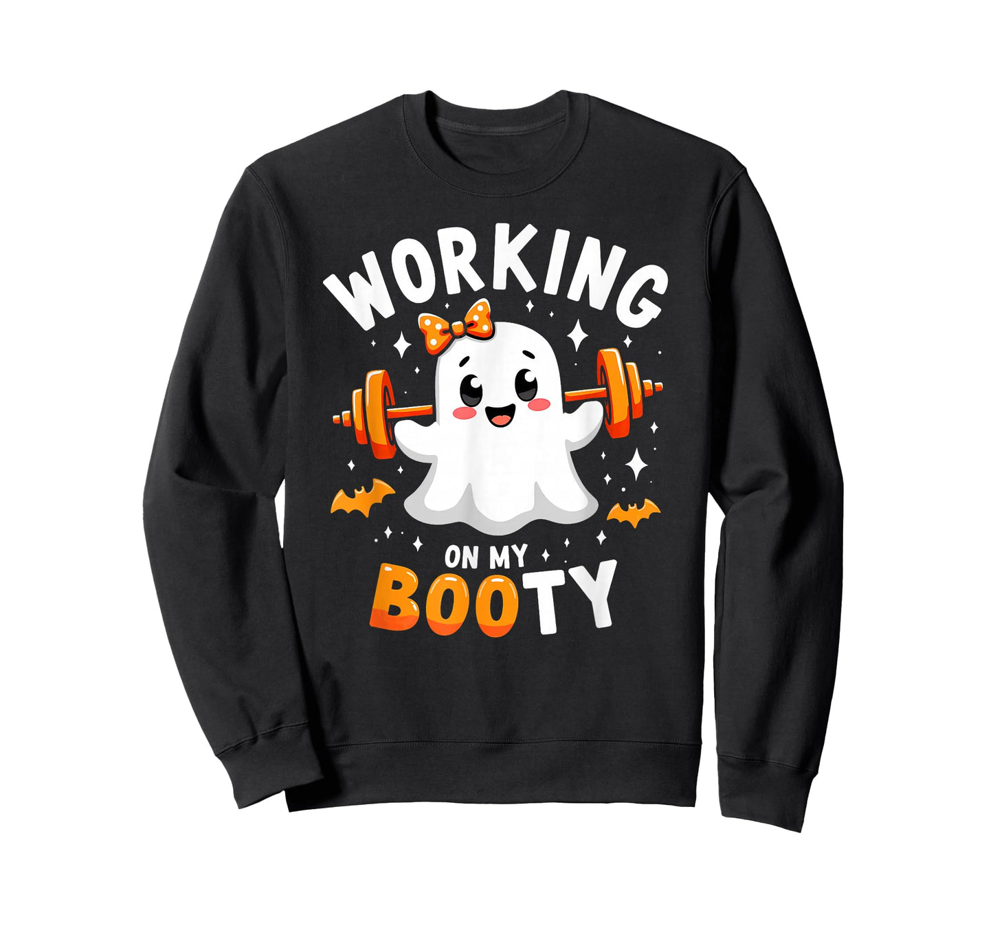 Humor Boo Working On My Booty Gym Fitness Halloween T-Shirt