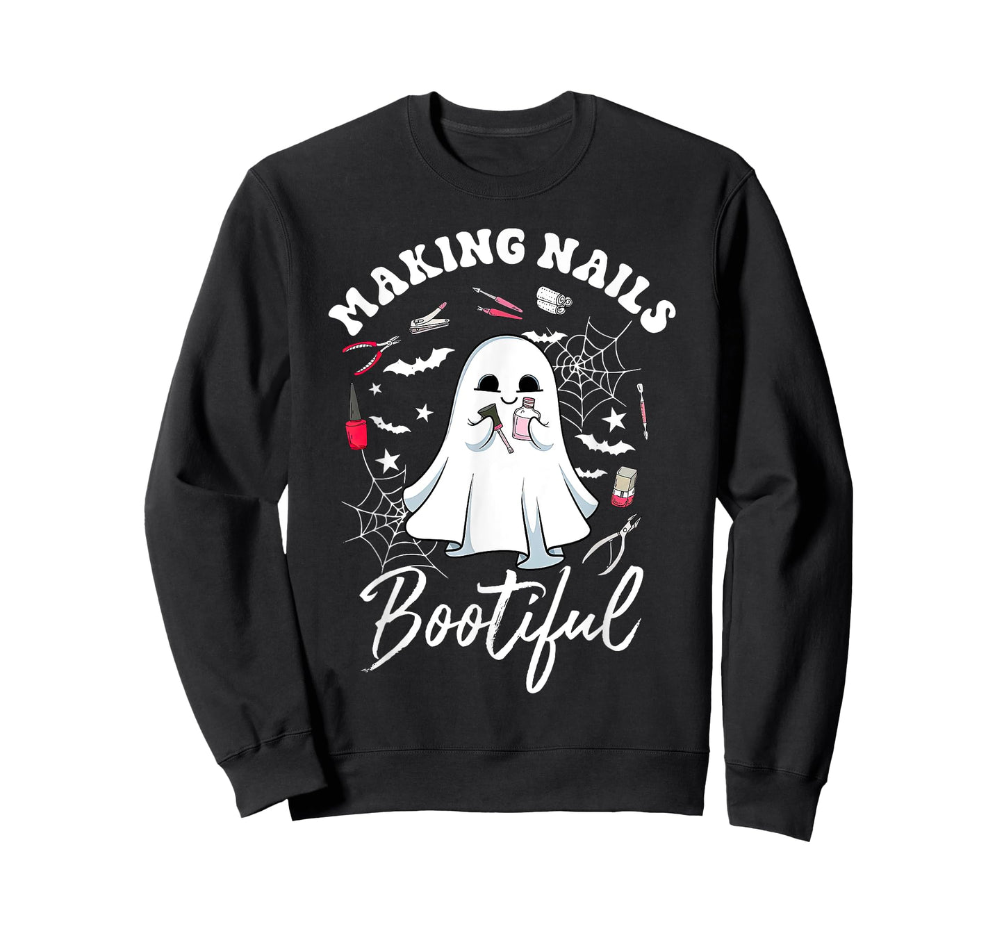 Making Nails Bootiful Halloween Nail Technician Artist Ghost T-Shirt