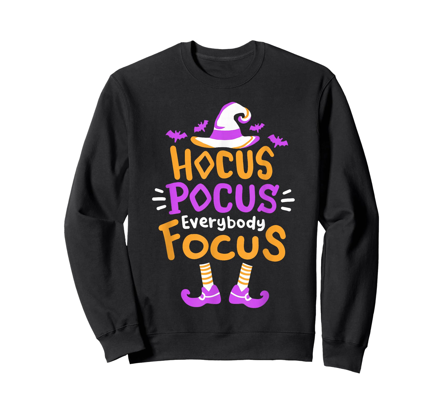 Hocus Pocus Everybody Focus Funny Halloween Costume Teachers T-Shirt