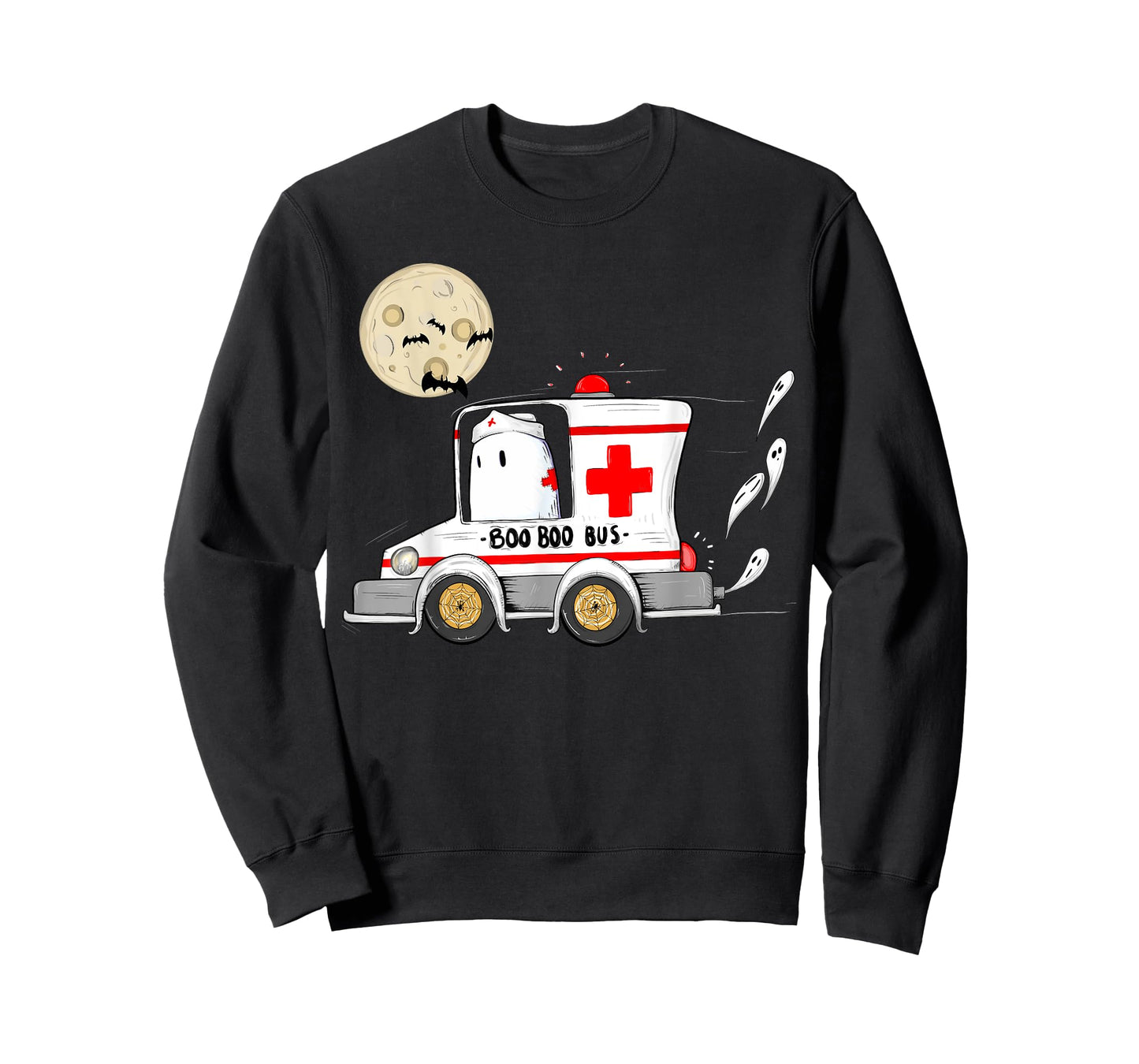 Funny "Boo Bus" Halloween Ambulance First Responder T-Shirt