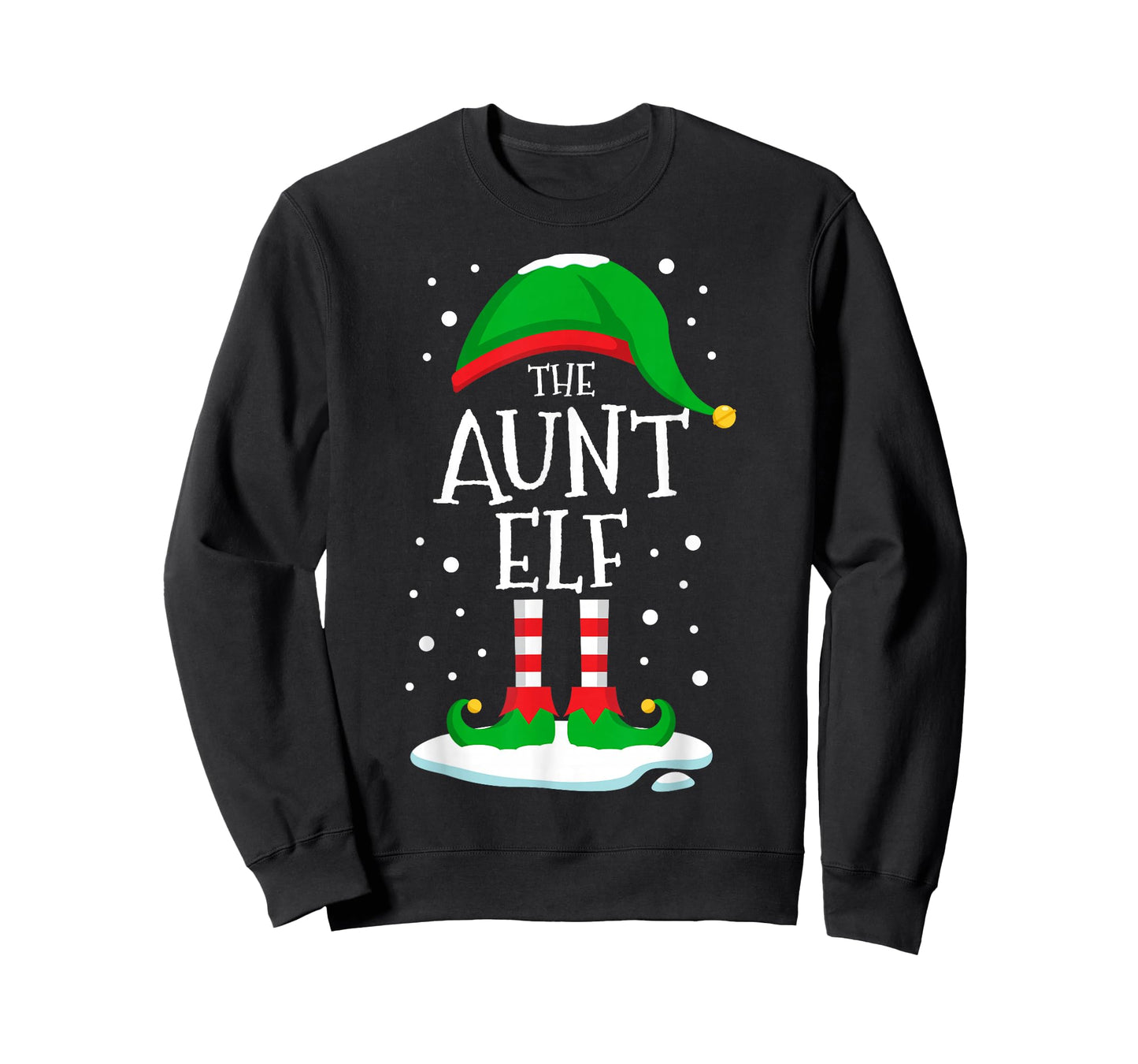 The Aunt Elf Christmas Family Matching Xmas Auntie Funny T-Shirt