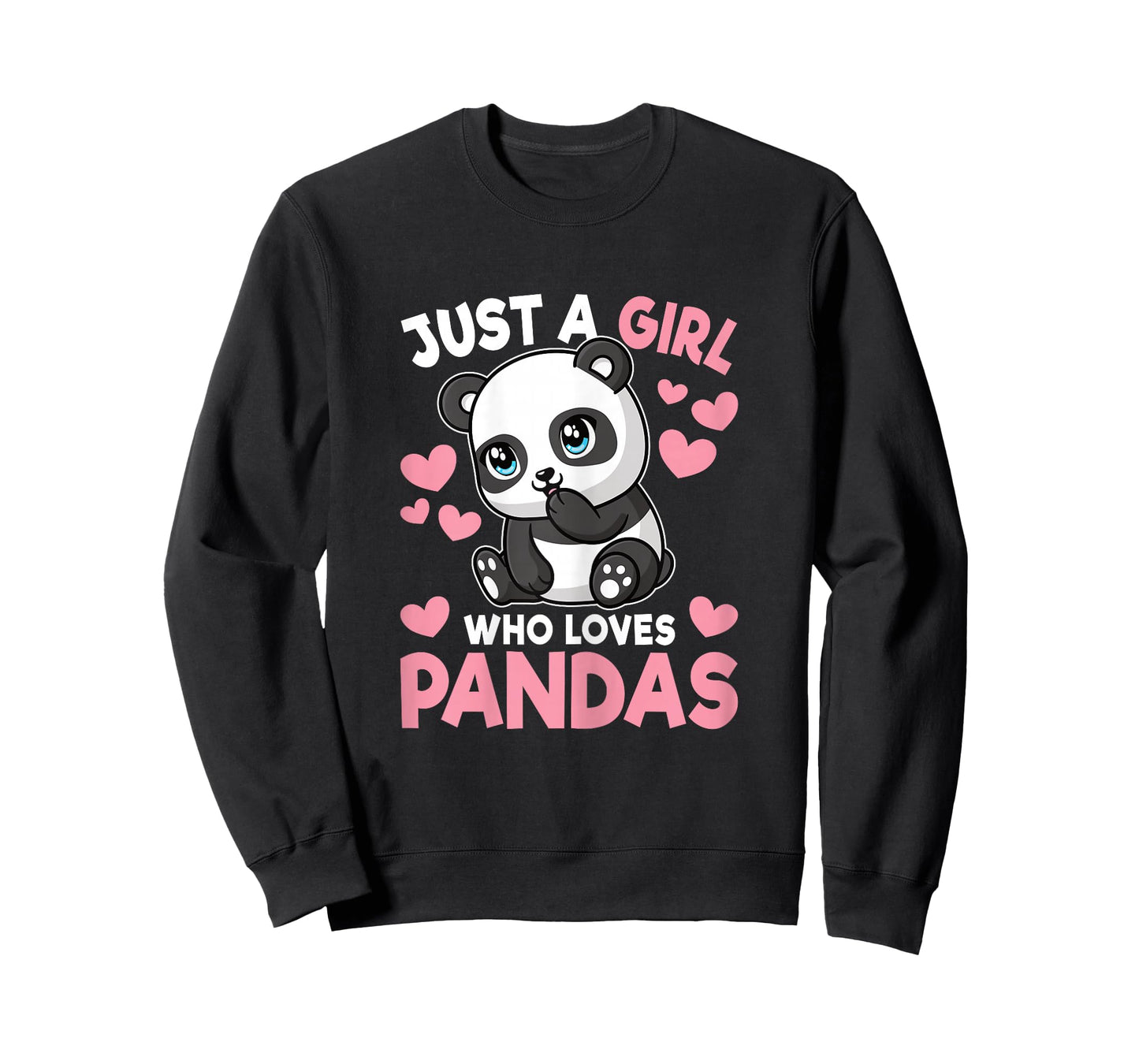 Just A Girl Who Loves Pandas Cute Panda Girls Kids Toddlers T-Shirt
