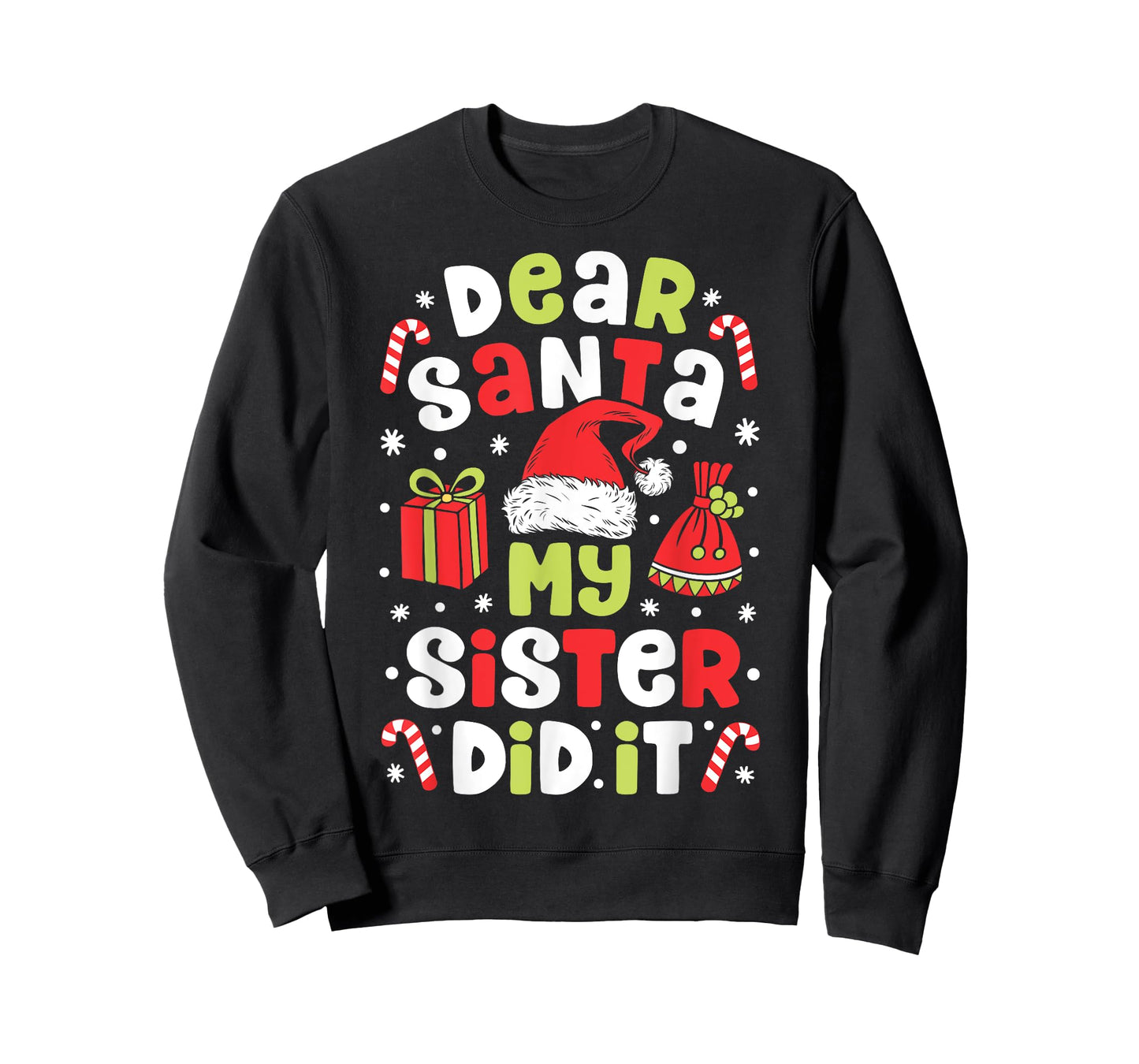 Dear Santa My Sister Did it Funny Christmas Boys Kids Gifts T-Shirt