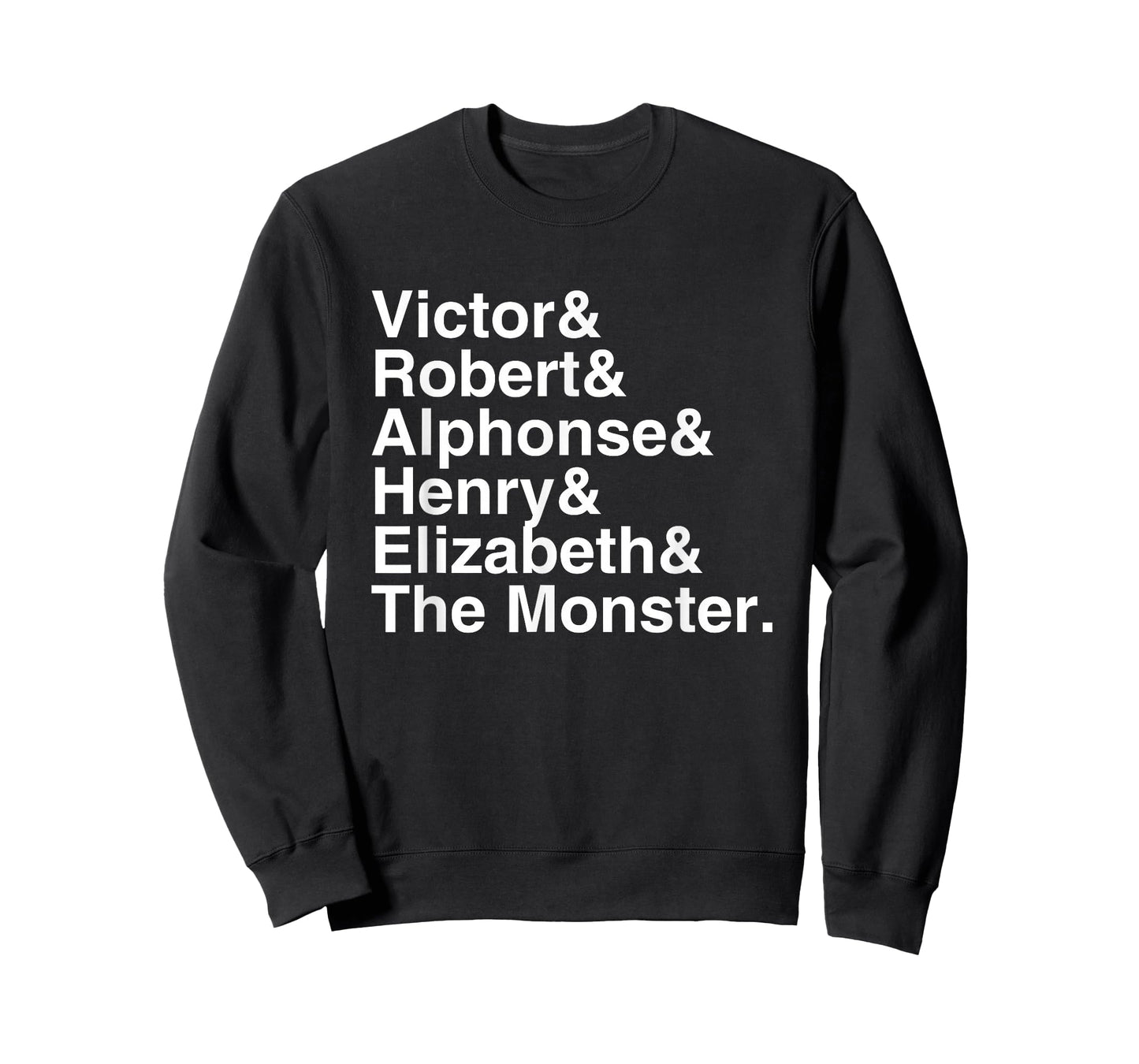 Mary Shelley - Frankenstein Character List T-Shirt