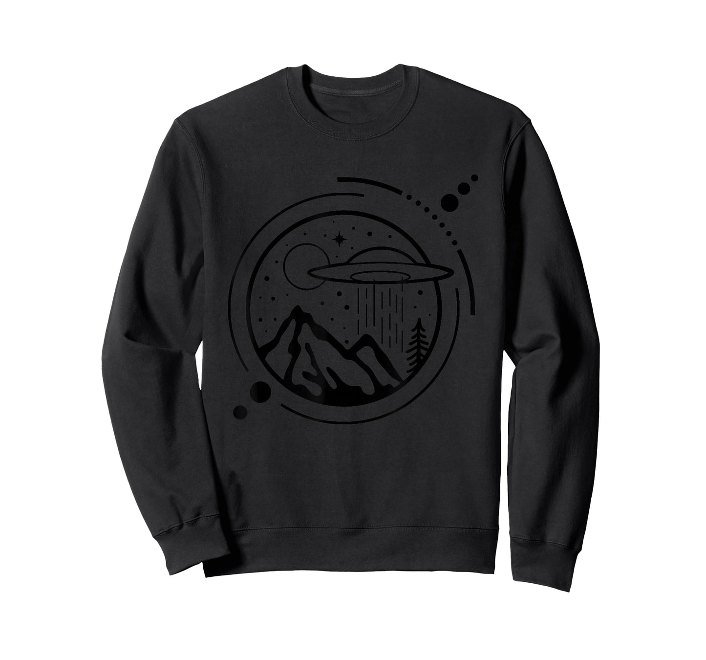 Simple Area 51 Minimal UFO Tattoo Line Art Graphic Tee UFO T-Shirt