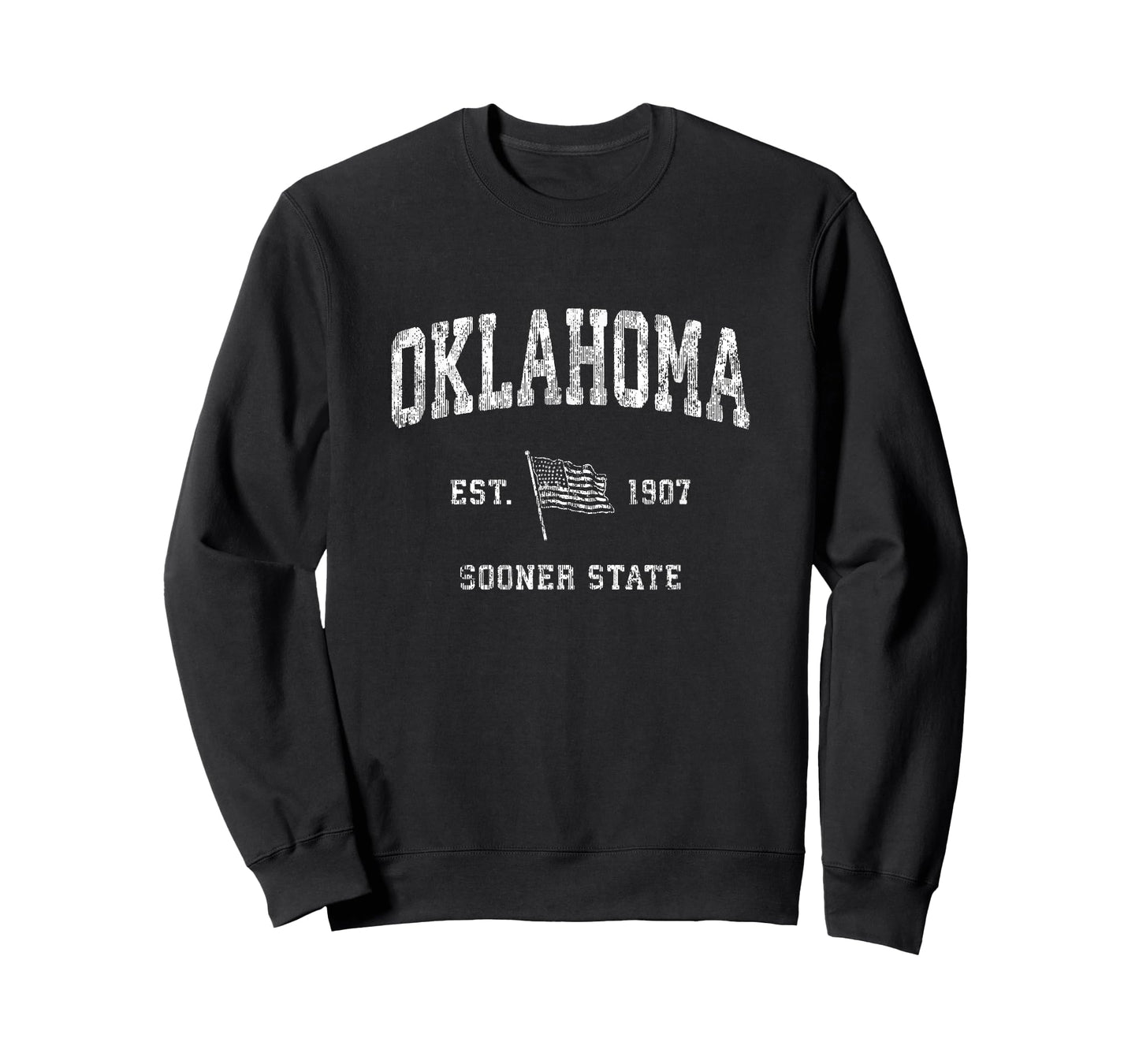Oklahoma T-Shirt Vintage US Flag Sports Design Tee T-Shirt