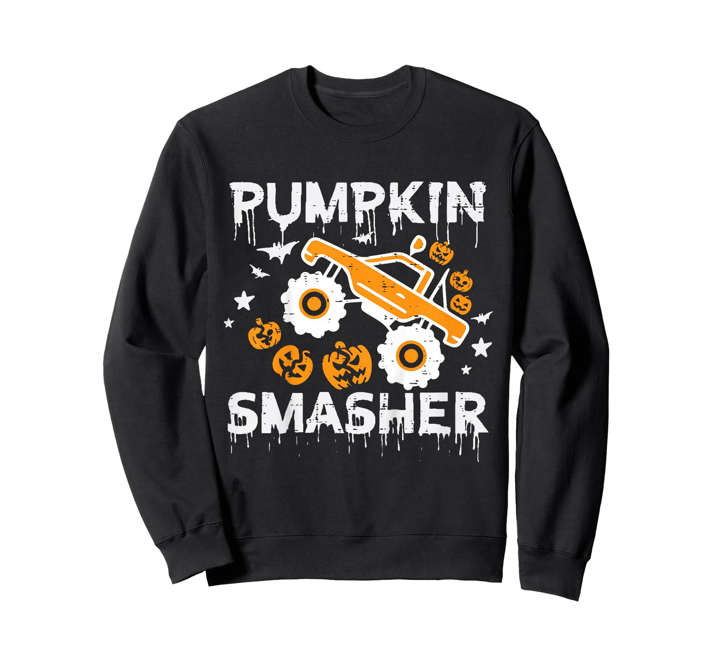Kids Pumpkin Smasher Monster Truck Toddler Boys Halloween Kids T-Shirt