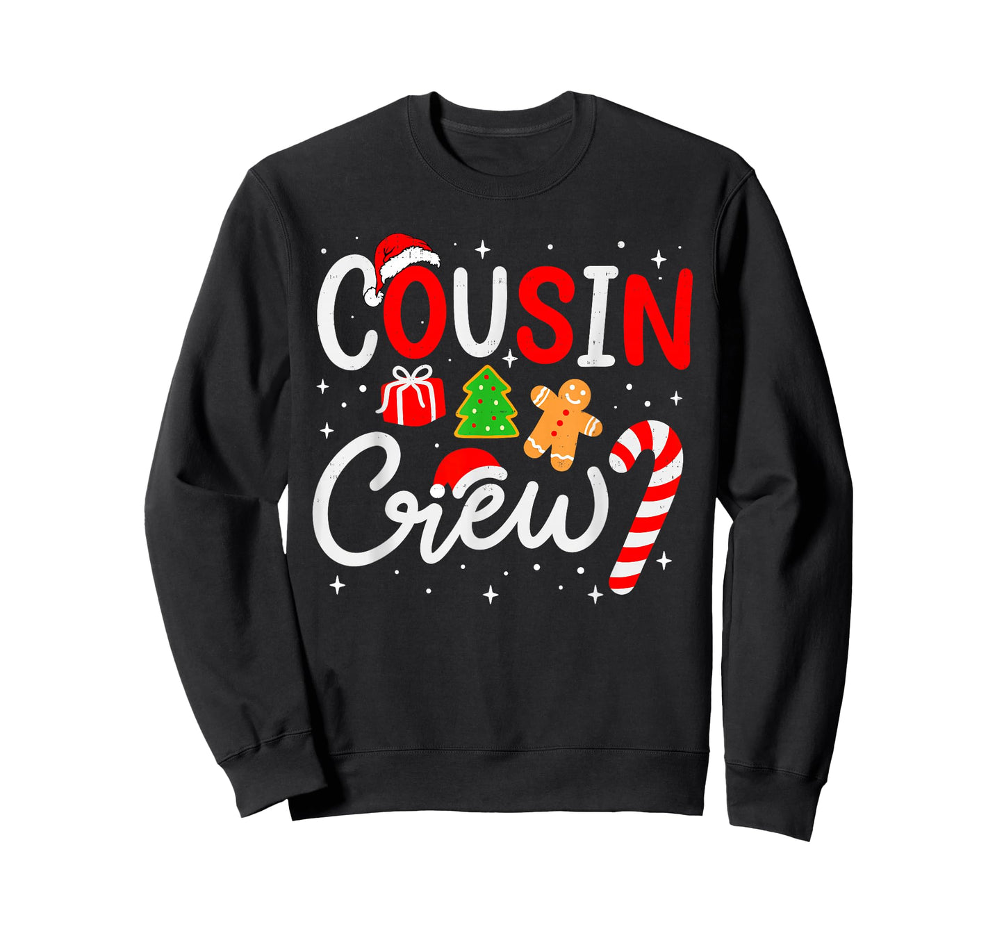 Christmas Cousin Crew Candy Cane Family Matching Holiday T-Shirt