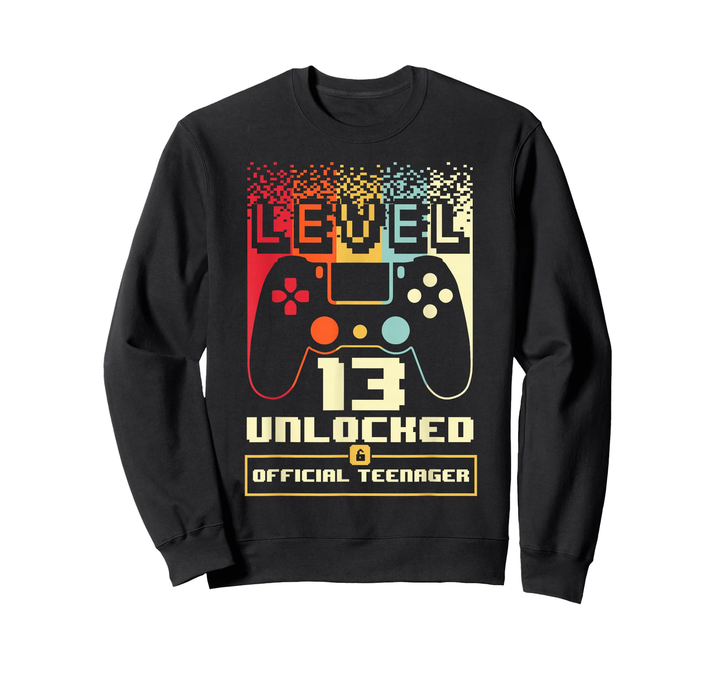 13th Birthday Gift Boys Level 13 Unlocked Official Teenager T-Shirt
