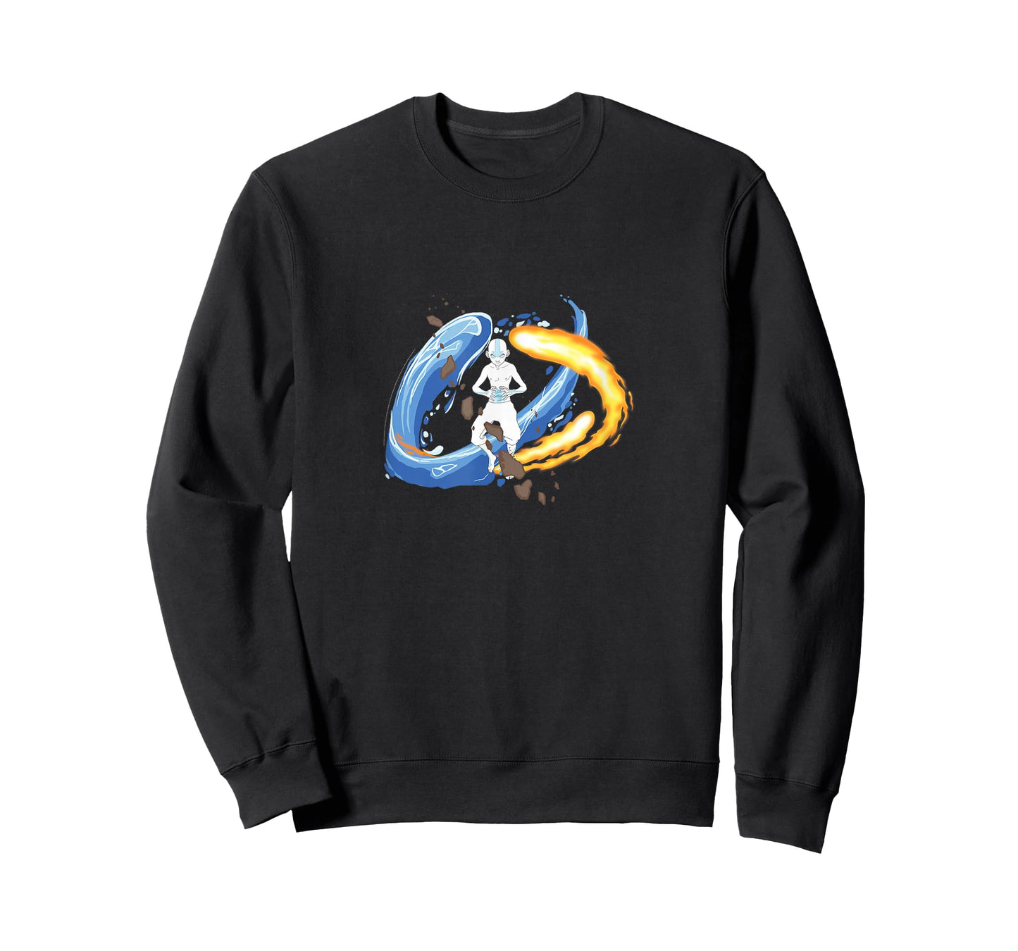 Avatar: The Last Airbender Aang Mastering Elements Swirl T-Shirt