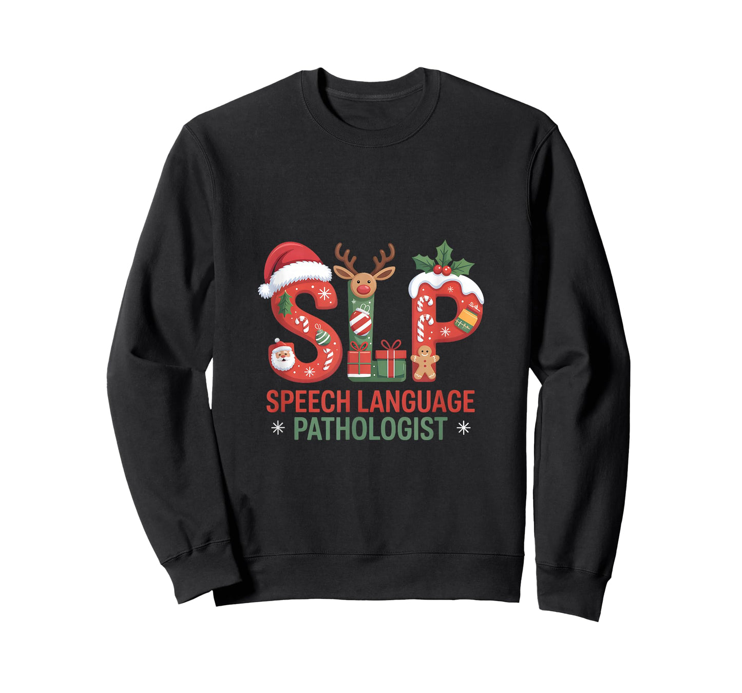 Funny SLP Christmas Speech Language Pathologist Holiday T-Shirt