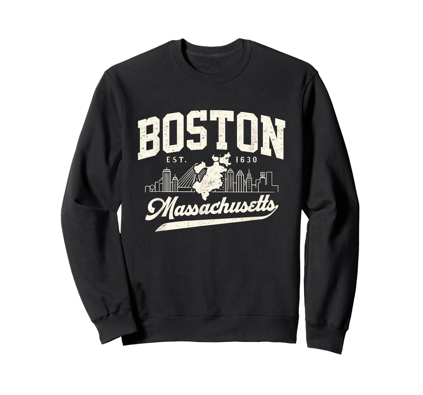 Vintage Boston Massachusetts Est. 1630 Souvenir T-Shirt