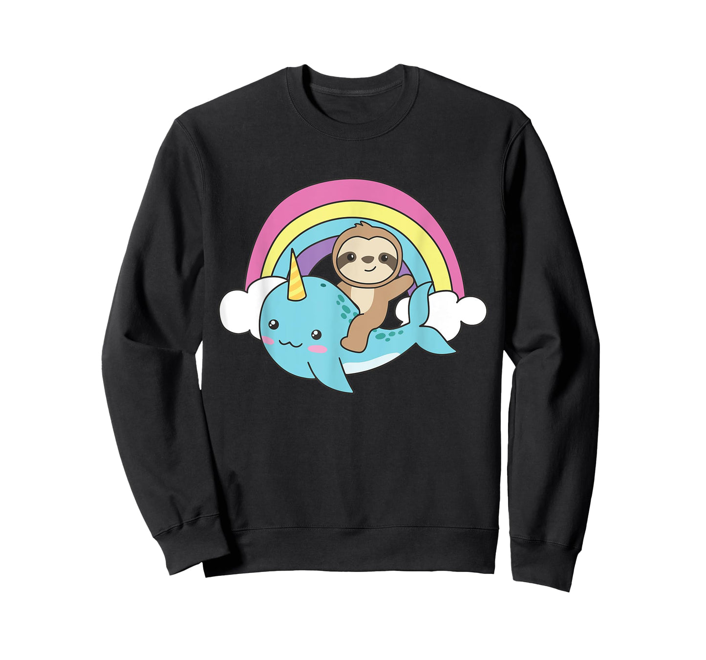 Narwhal Cute Sloth Ocean Unicorn Kawaii Narwhals T-Shirt