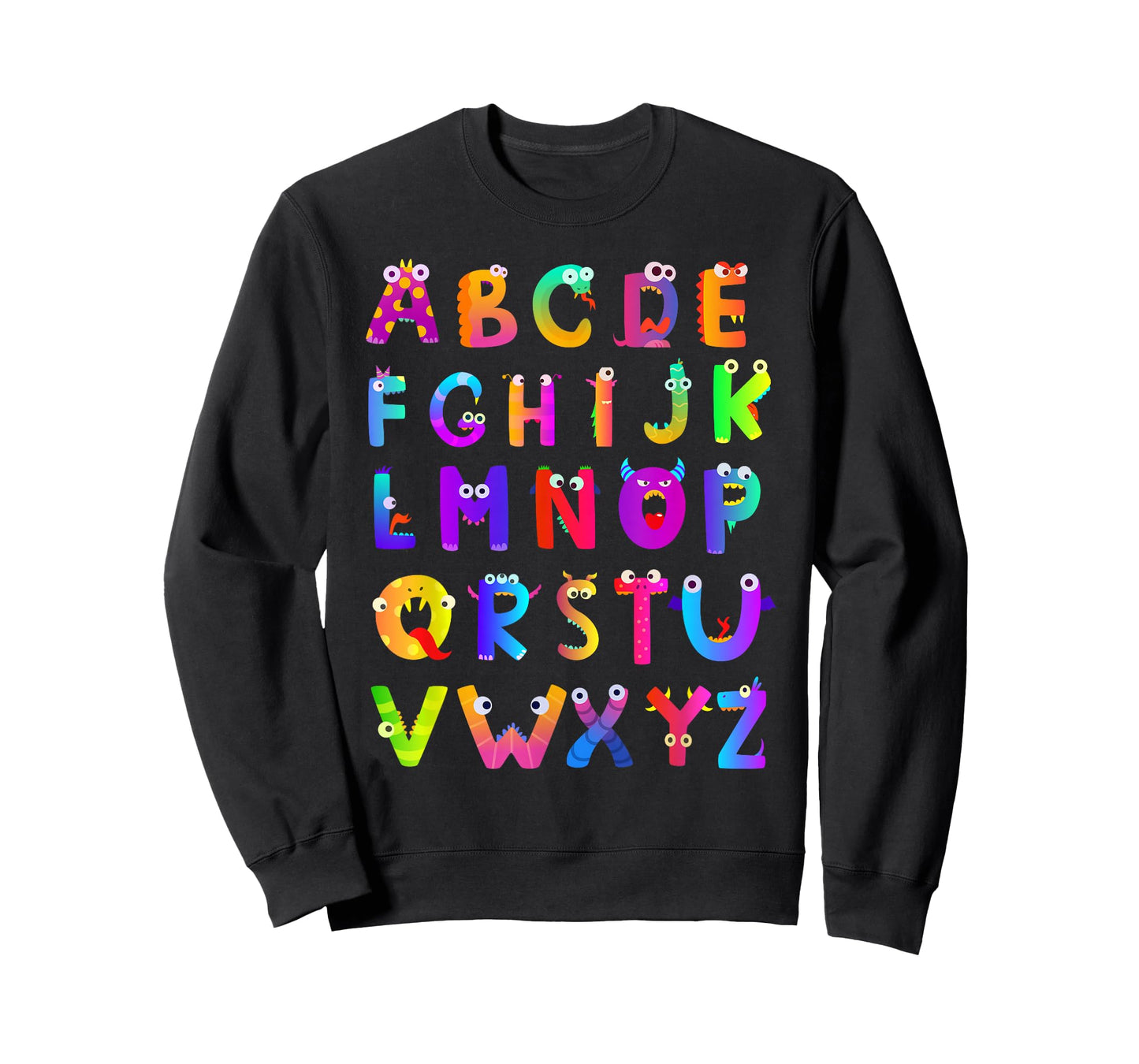 Monster ABC Cute Alphabet Halloween Teacher Costume Kids T-Shirt