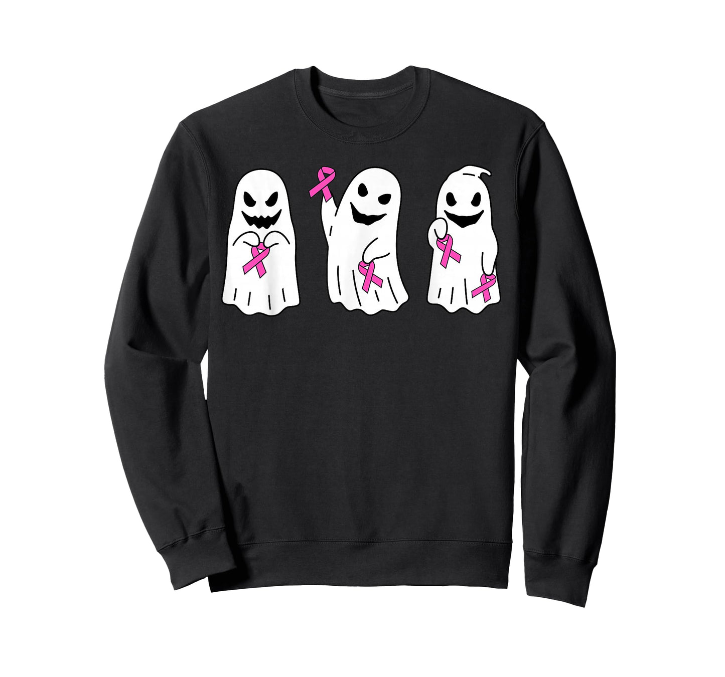 Pink Ribbon Breast Cancer Awareness Ghost Women Kids Toddler T-Shirt