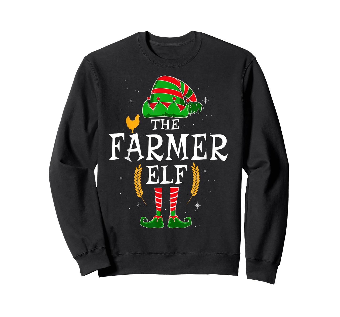 The Farmer Elf Group Matching Family Christmas Farm Funny T-Shirt