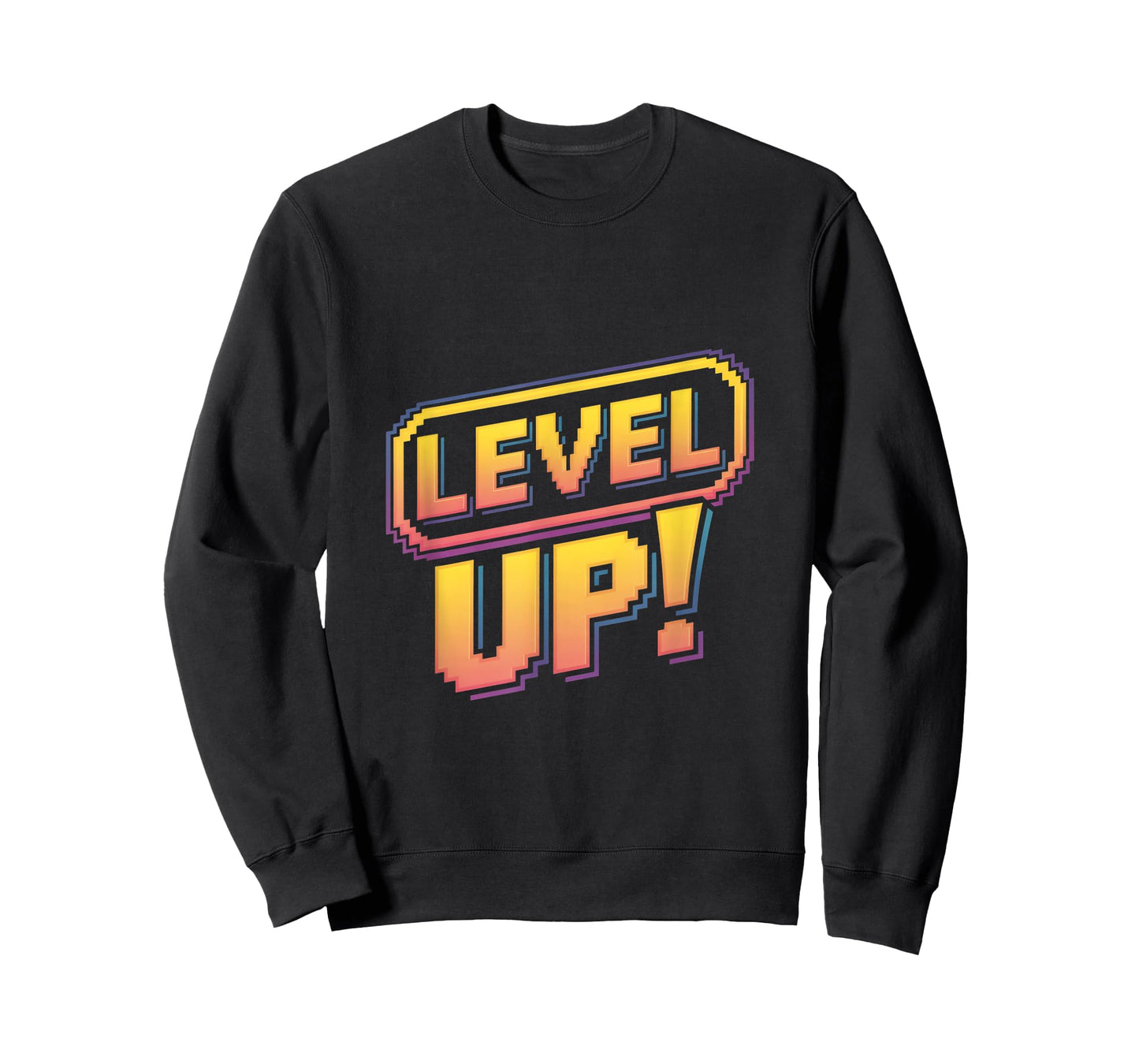 Level Up Retro Gaming Pixel Arcade Style Gamer T-Shirt