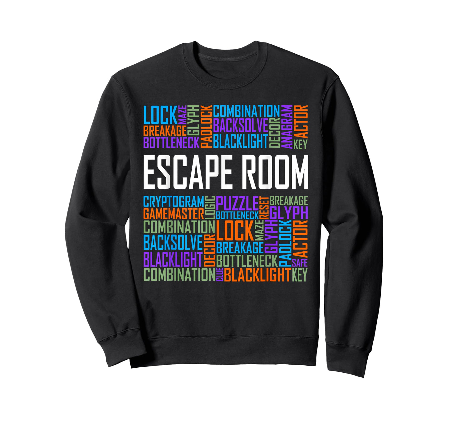 Escape Room Words Gift Locked Room Enthusiast Gifts T-Shirt