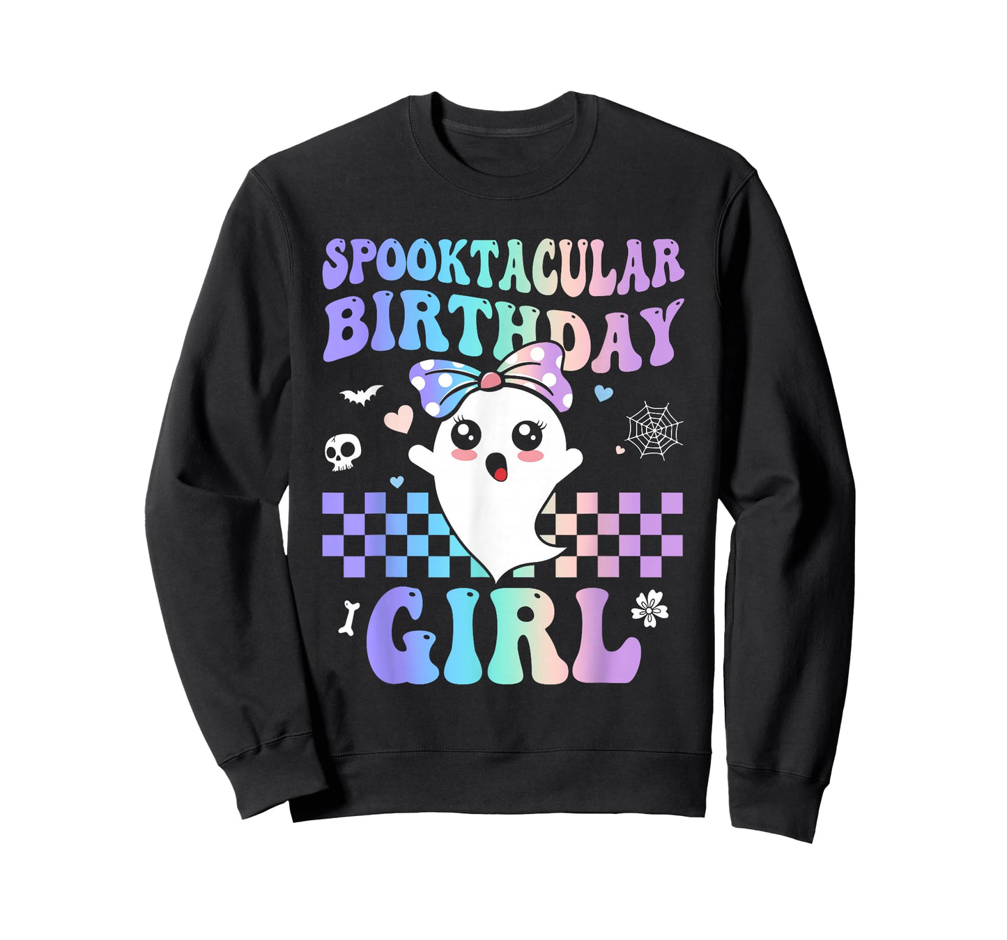 Spooktacular Birthday Cute Ghost Halloween Birthday Kid Girl T-Shirt