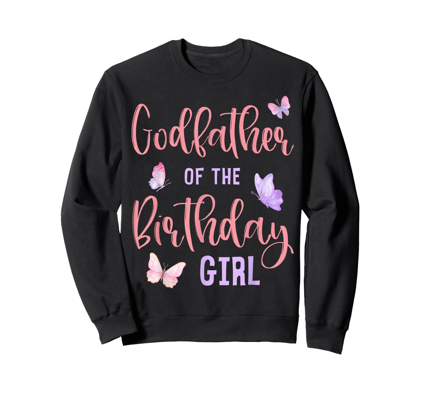 Godfather of Birthday Girl Butterfly Party Matching Family T-Shirt
