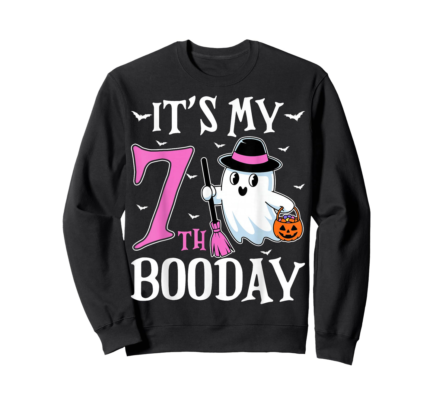 It's My 7th Boo Day Spooky Ghost 7th Birthday Halloween T-Shirt
