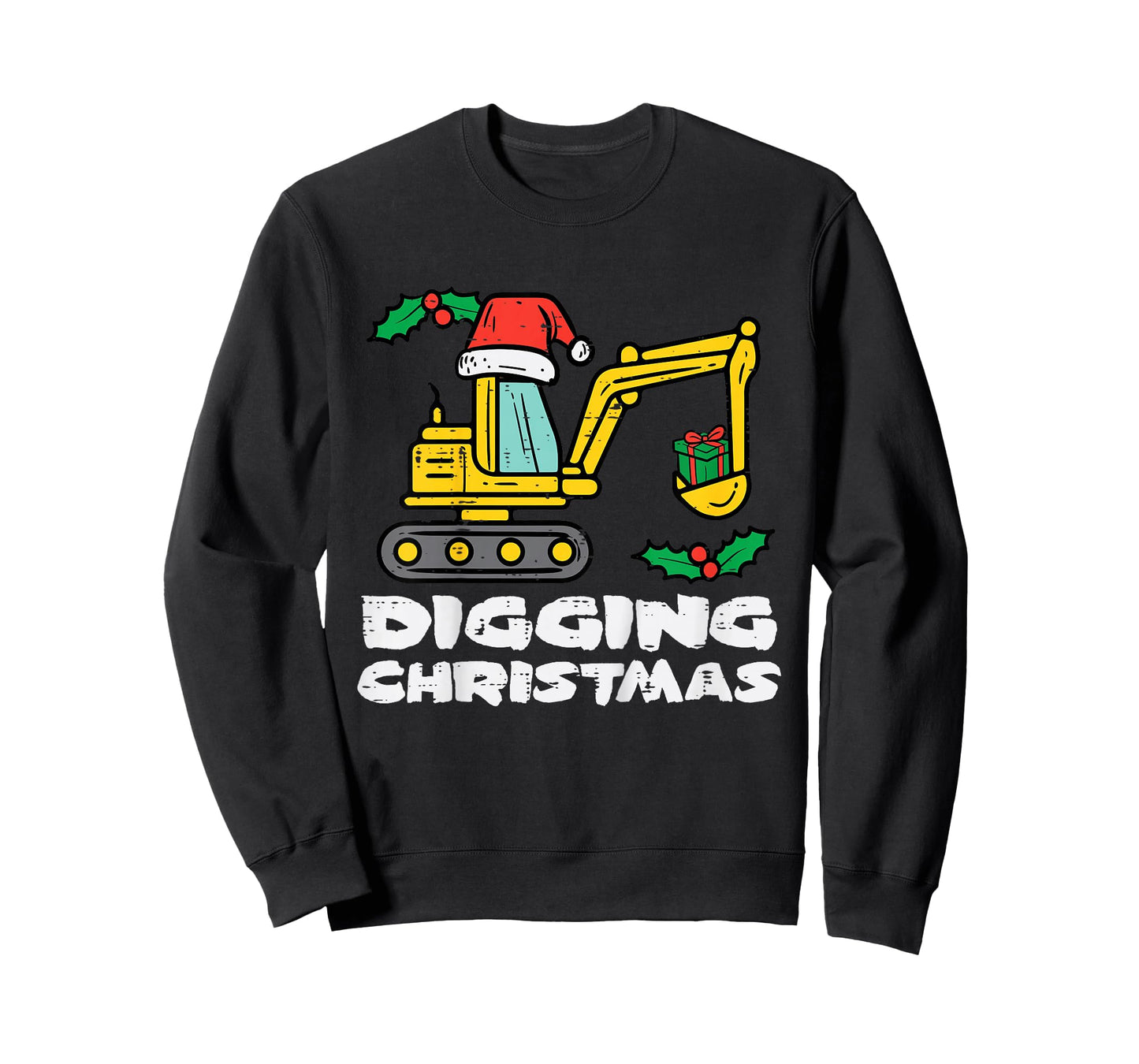 Kids Digging Christmas Excavator Xmas Truck Boys Kids Toddler T-Shirt
