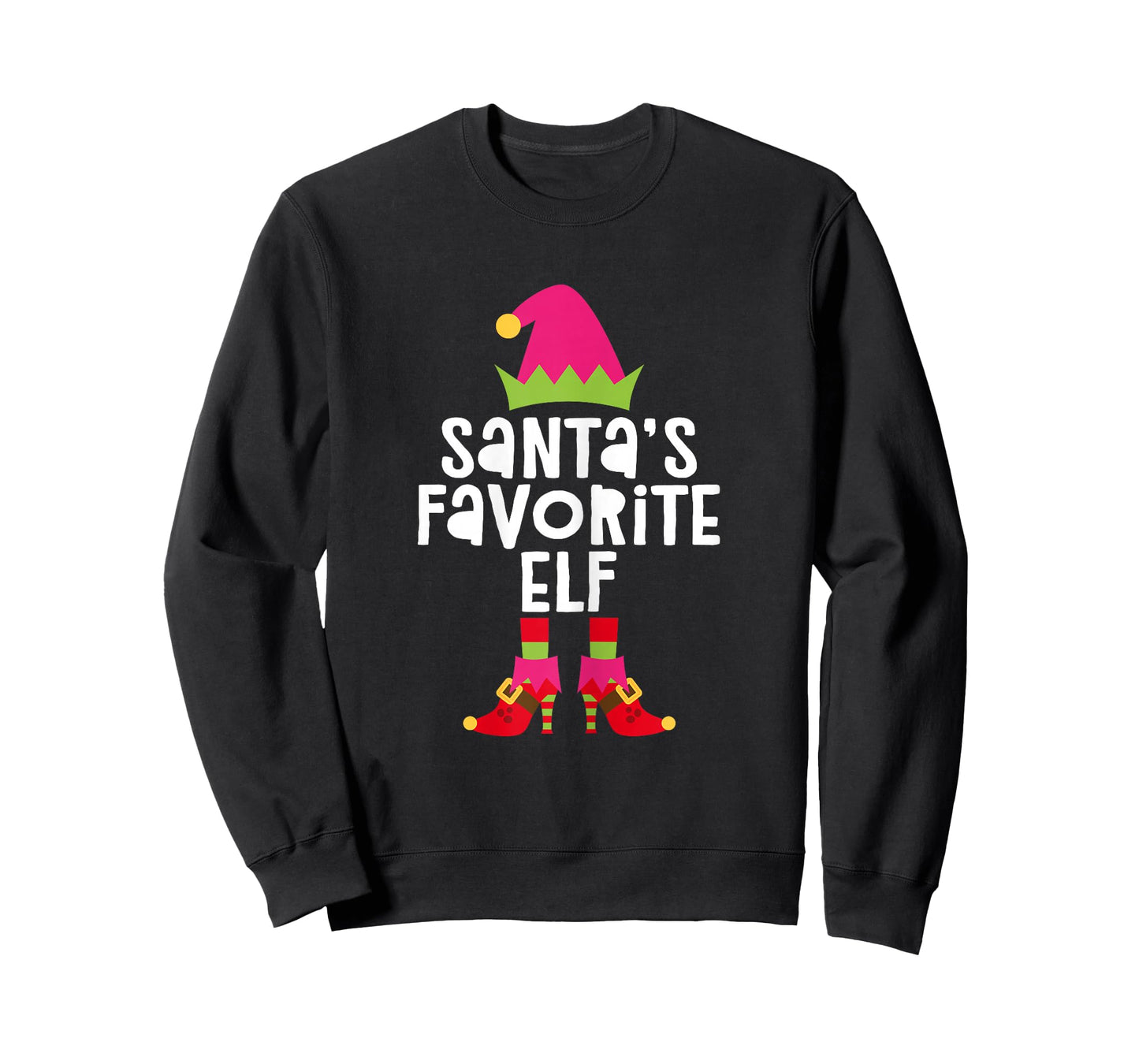 Santa's Favorite Elf Shirt Women Girl Matching Christmas Elf T-Shirt