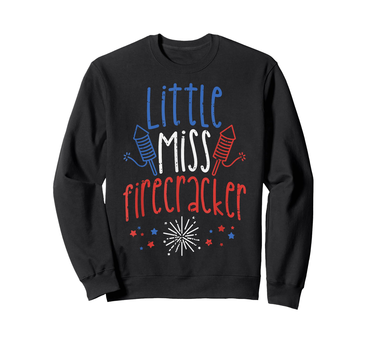 Little Miss Firecracker Funny 4th Of July Pride Girls Gift T-Shirt