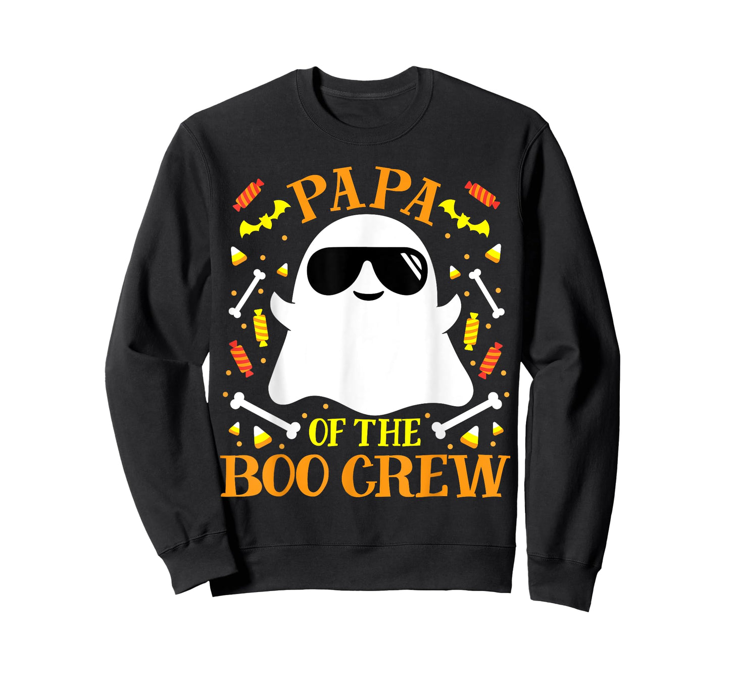 Papa Boo Crew Ghost Matching Family Set Grandpa Halloween T-Shirt